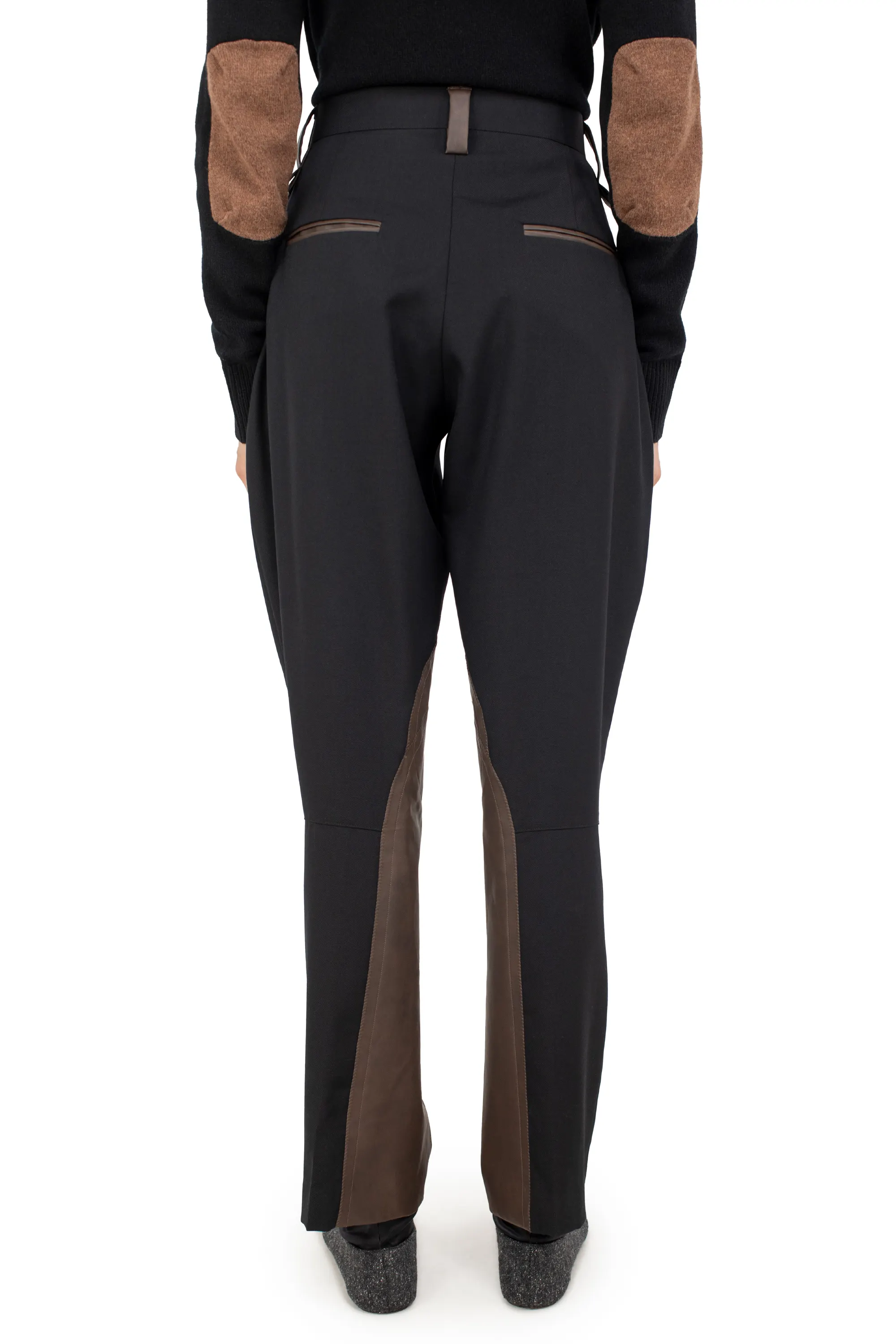 KIKO KOSTADINOV DANTE RIDING TROUSERS - BLACK/D BROWN