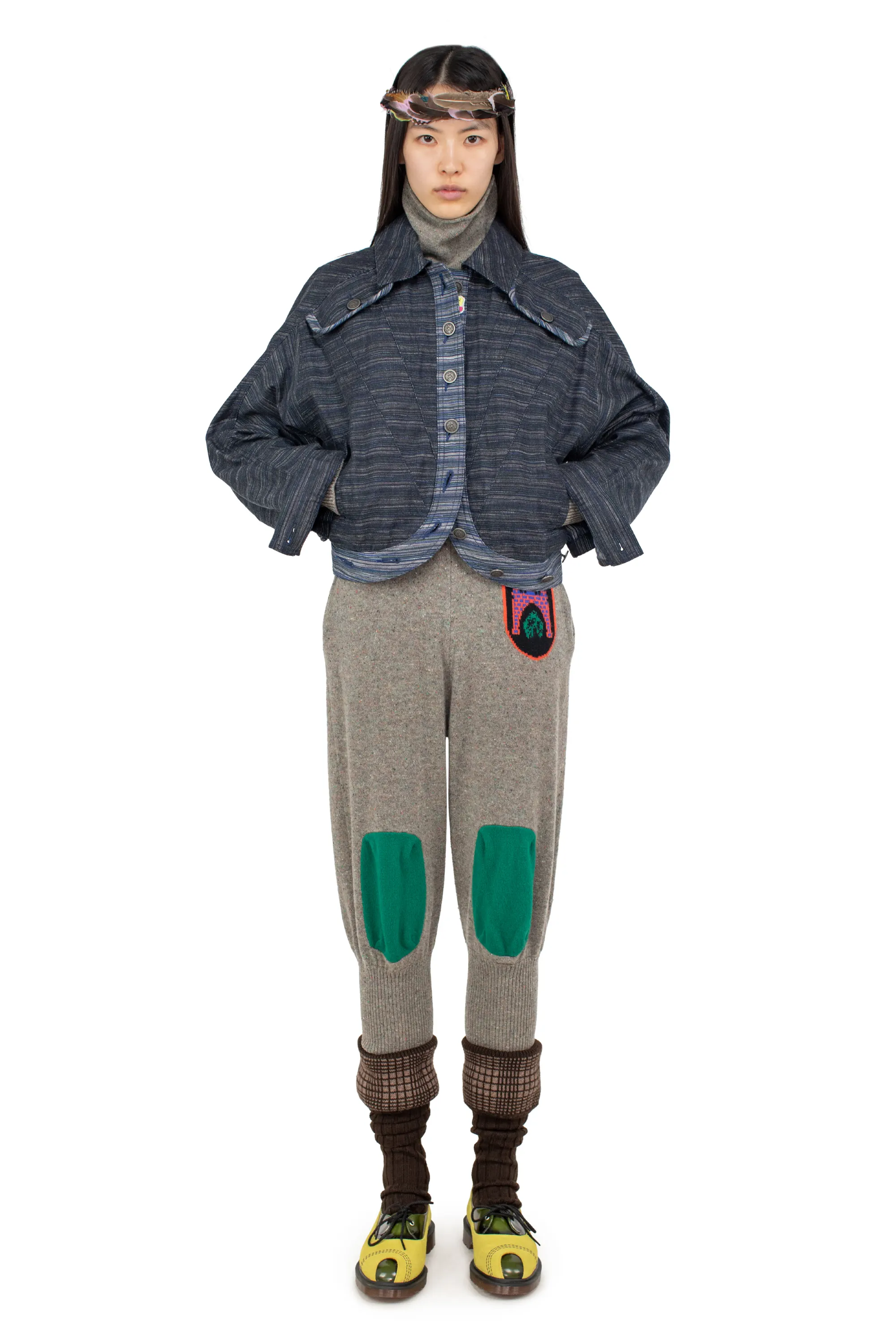KIKO KOSTADINOV DANTE SHIELD TROUSERS - LIGHT GREY