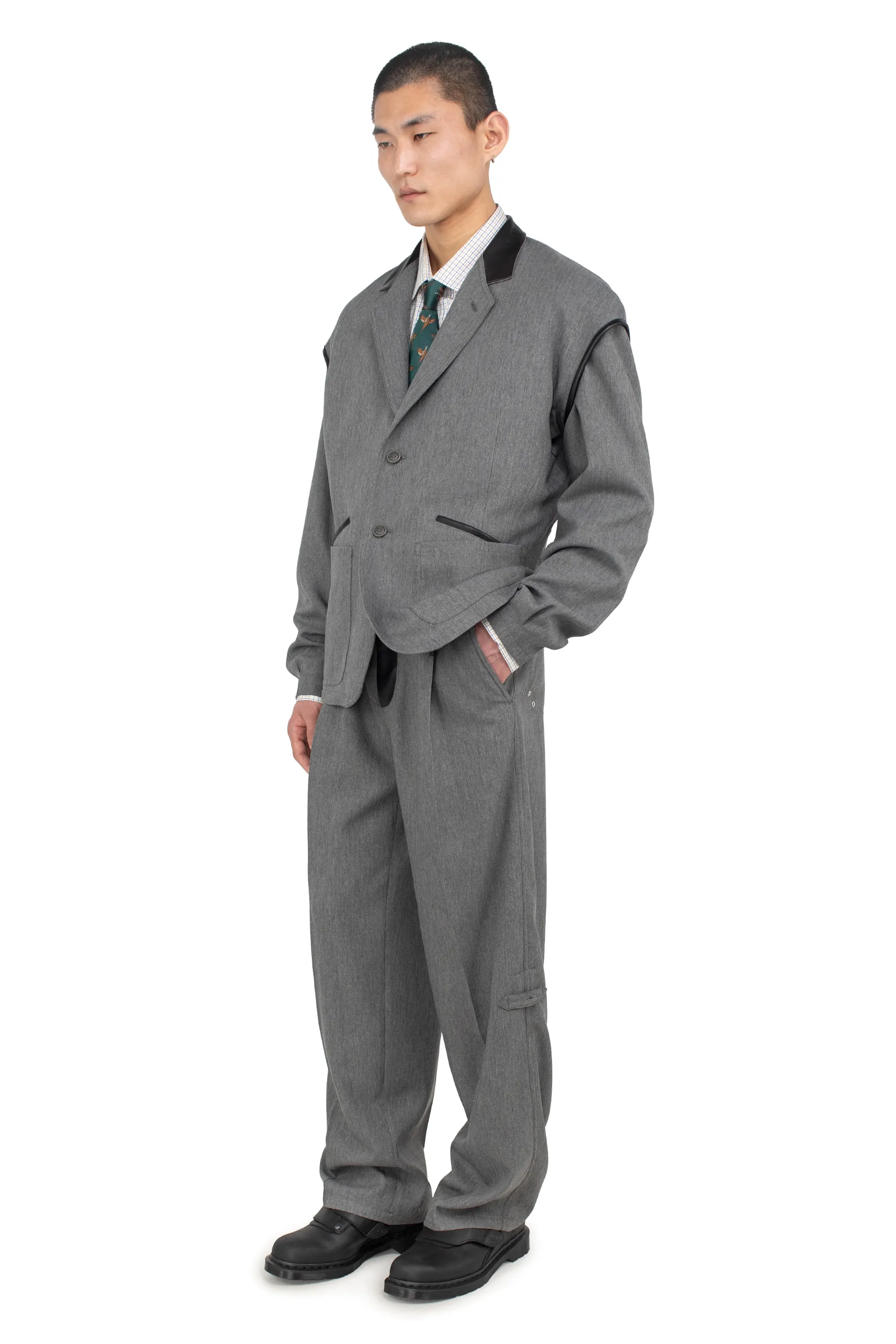 KIKO KOSTADINOV DANTE TAILORED JACKET - STONE GREY