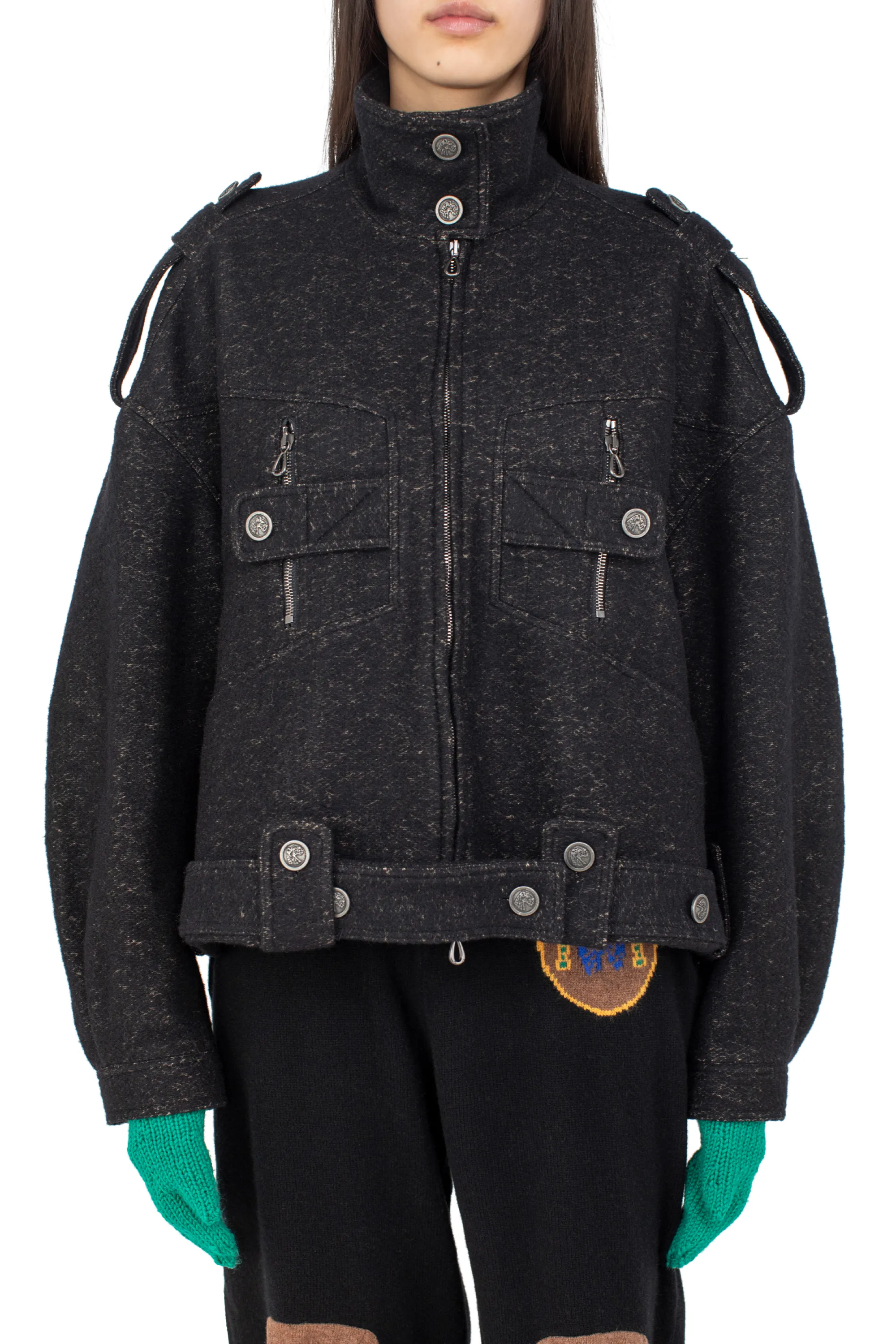 DANTE WORKWEAR JACKET - SPECKLED BLACK – KIKO KOSTADINOV