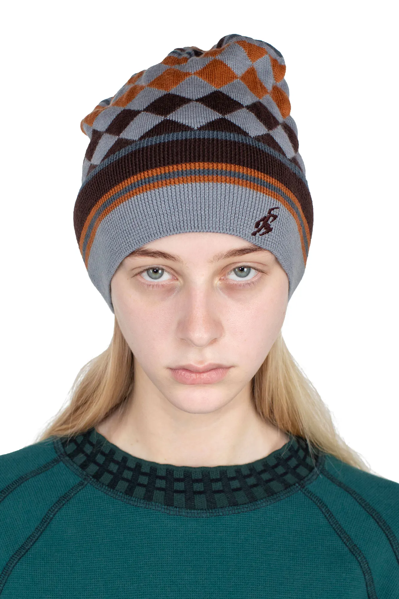 AQUIFOLIA KNIT HAT - MIST/RUST – KIKO KOSTADINOV