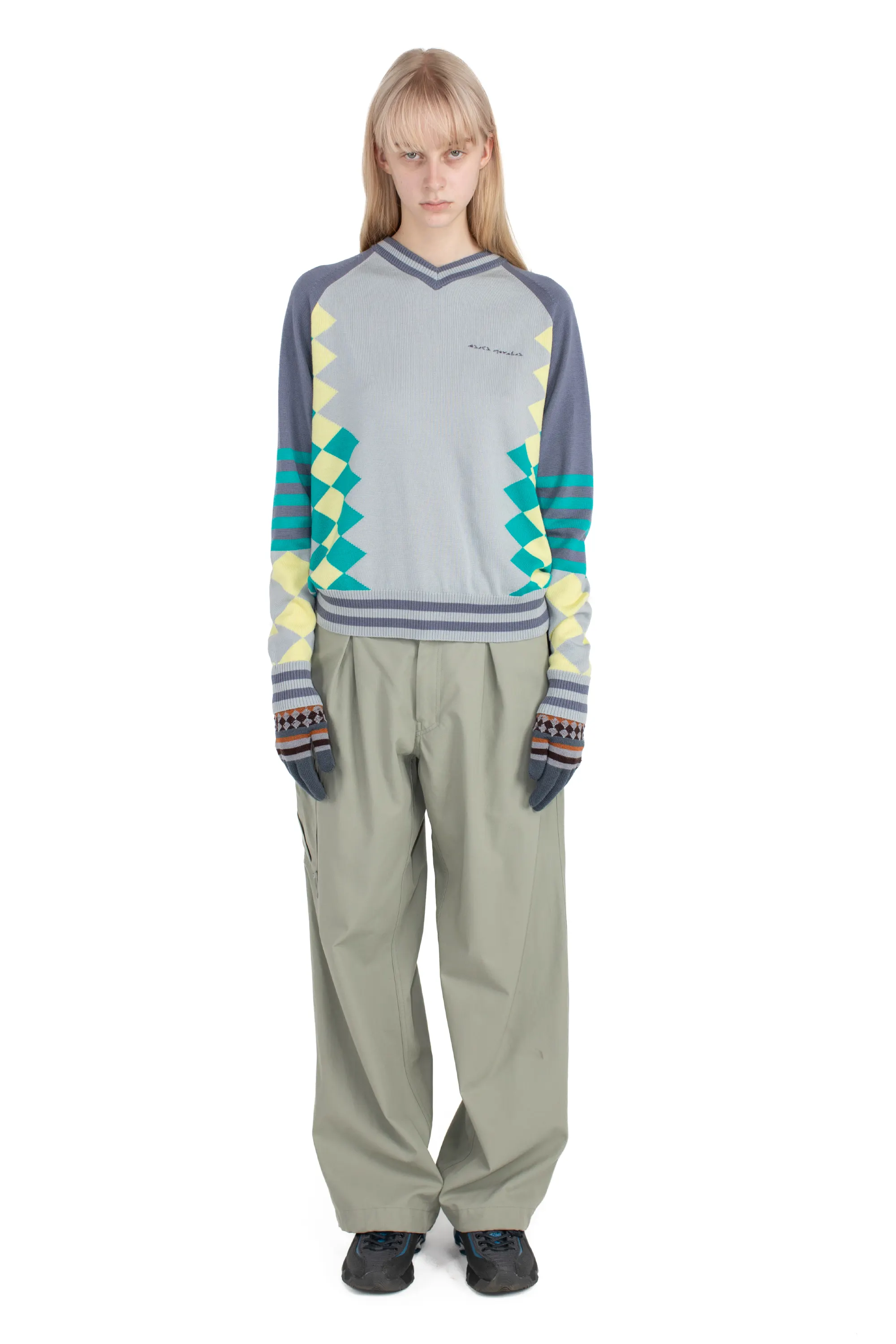 LARICOID KNIT JUMPER - BLUE HAZE/LEMON – KIKO KOSTADINOV