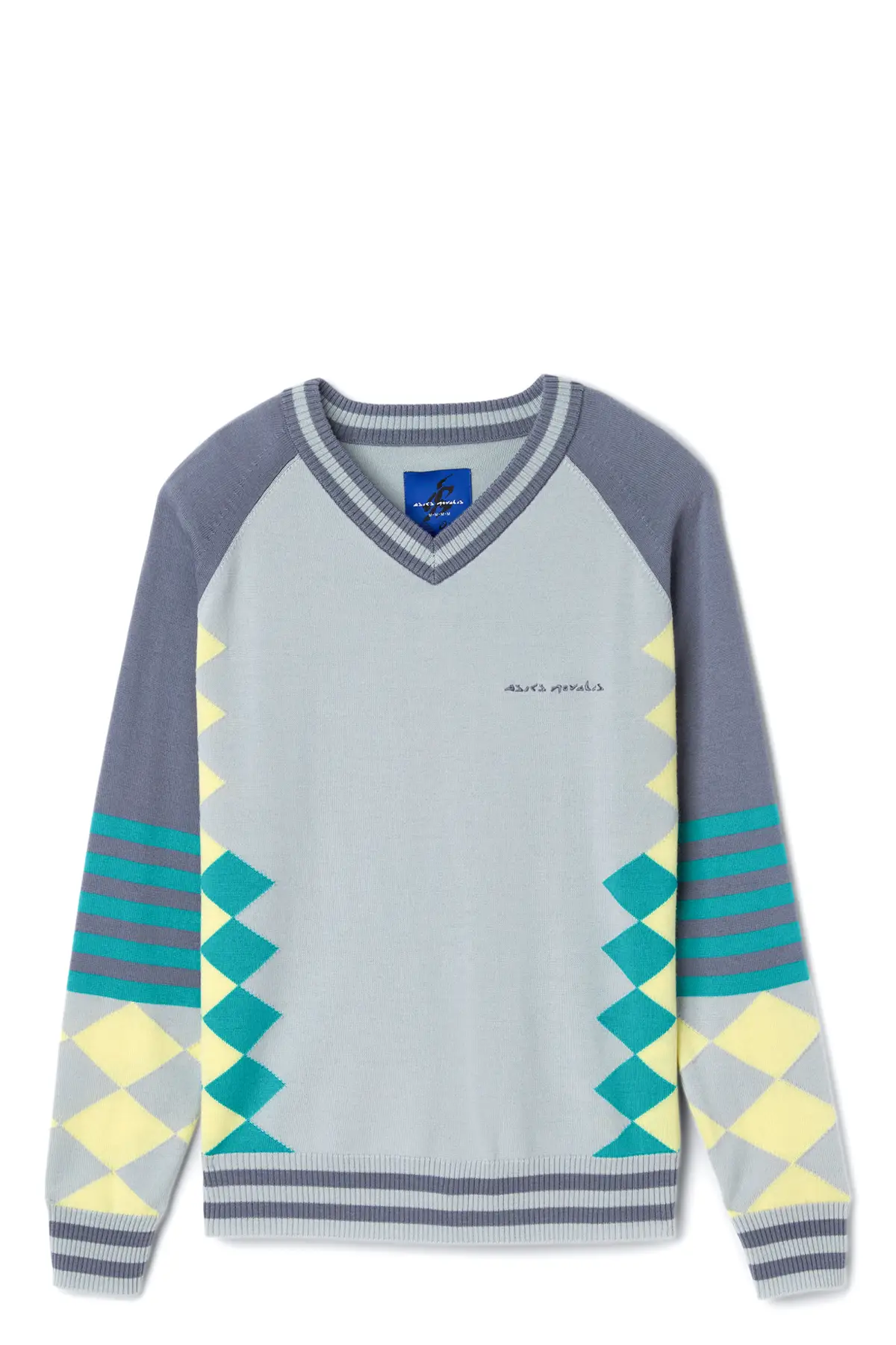 LARICOID KNIT JUMPER - BLUE HAZE/LEMON – KIKO KOSTADINOV