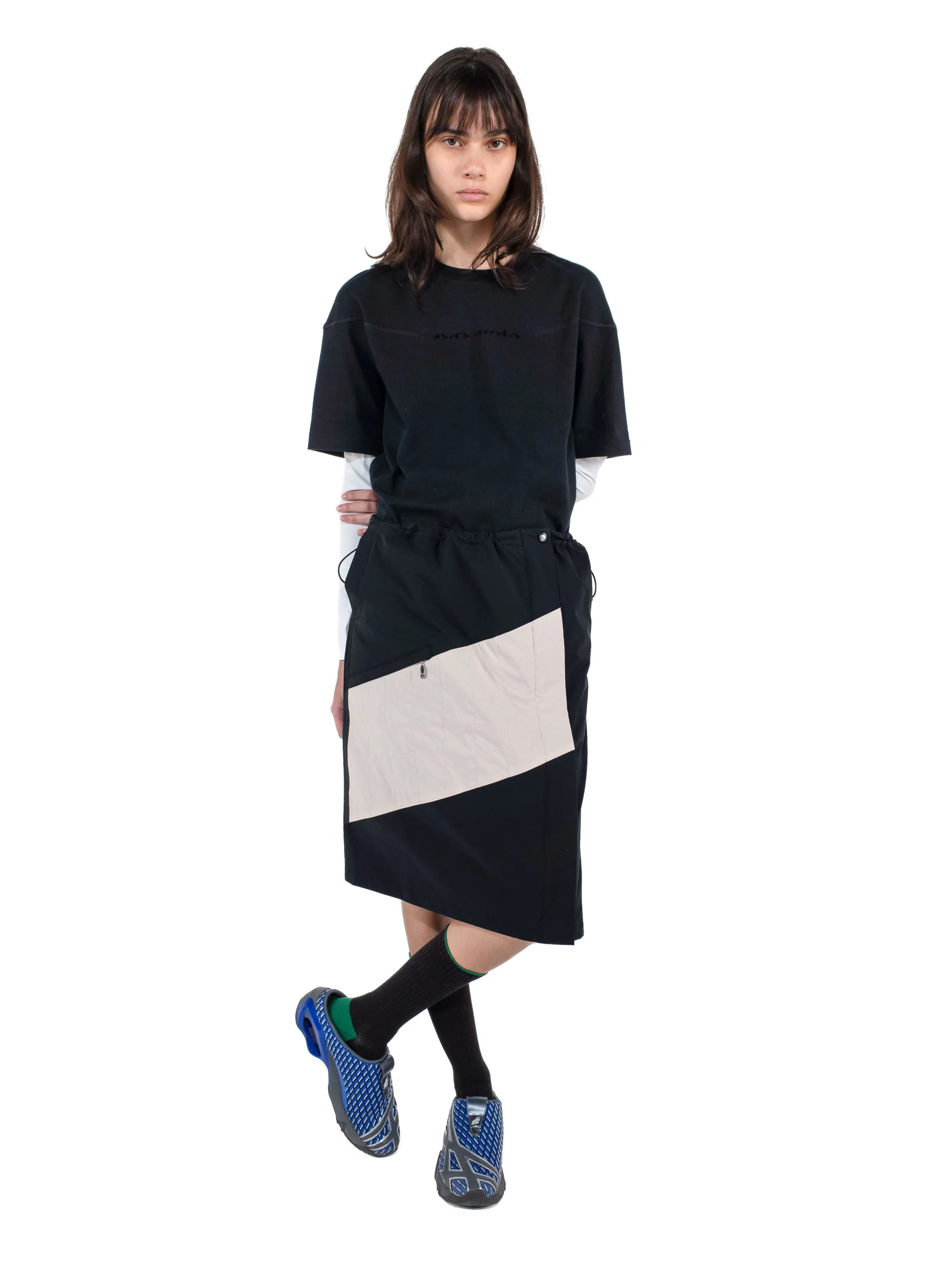 LIATRISORY WRAP SKIRT - ANTHRACITE/QUARTZ – KIKO KOSTADINOV