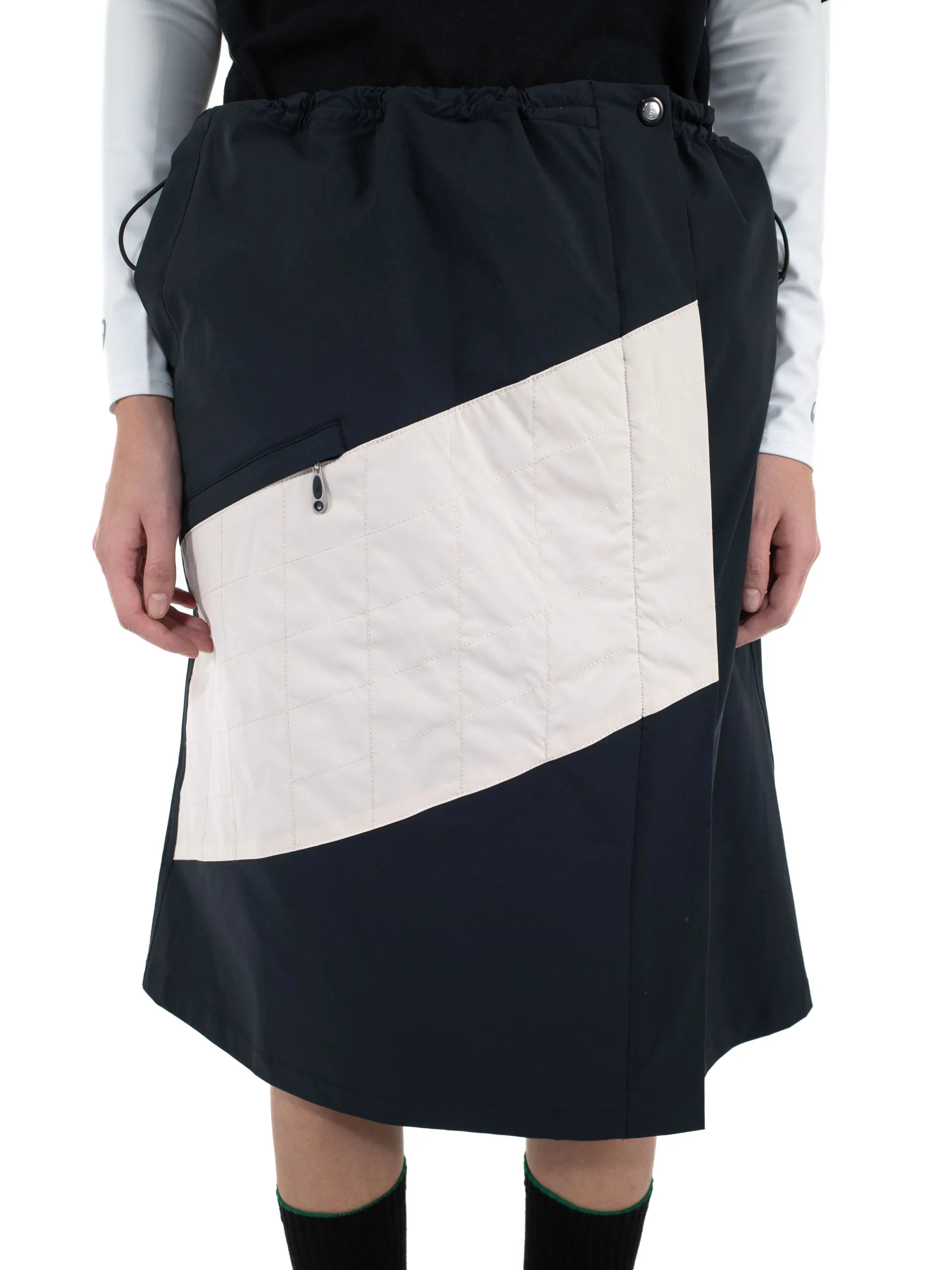 LIATRISORY WRAP SKIRT - ANTHRACITE/QUARTZ – KIKO KOSTADINOV
