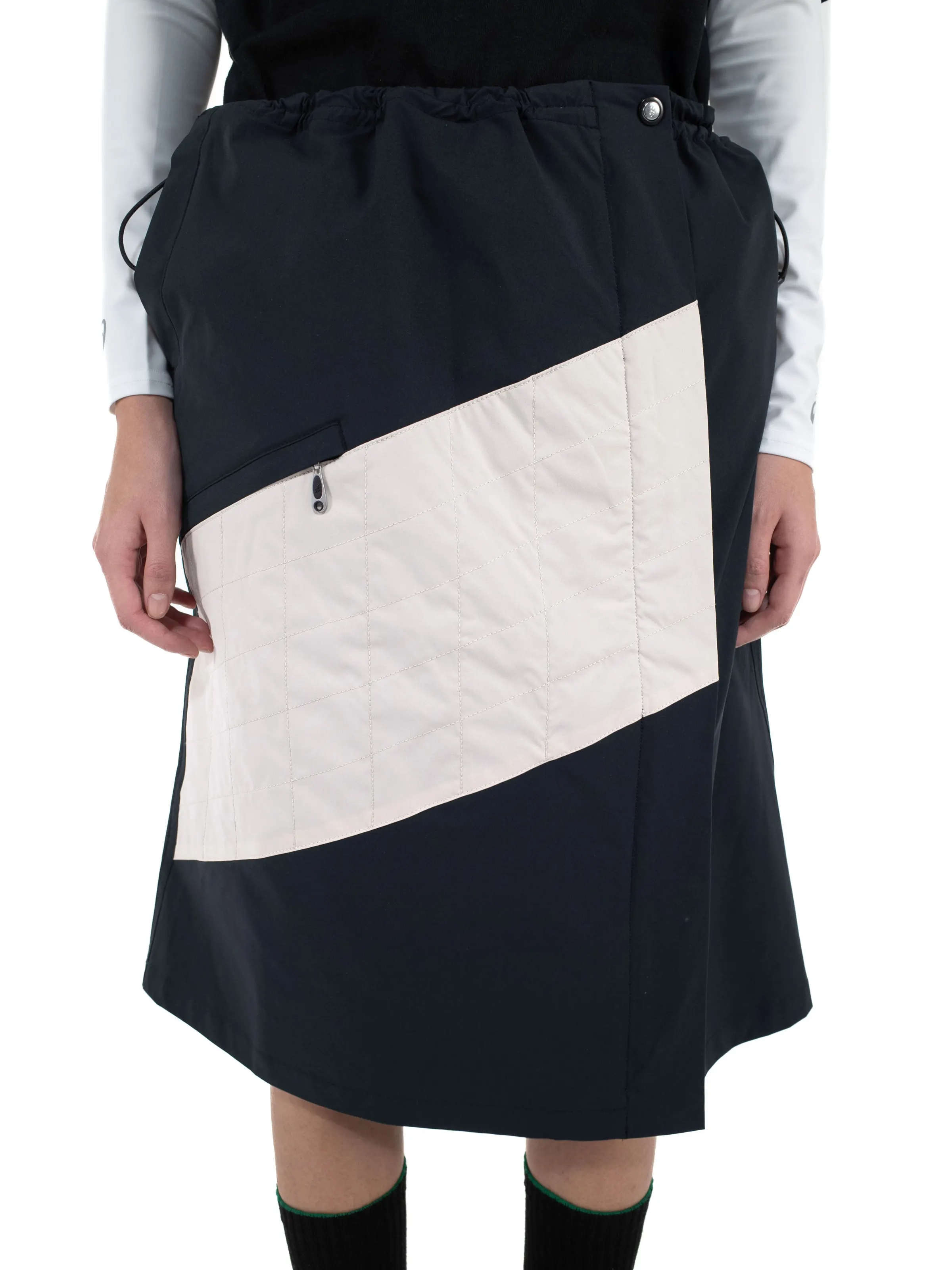 KIKO KOSTADINOV LIATRISORY WRAP SKIRT - ANTHRACITE/QUARTZ