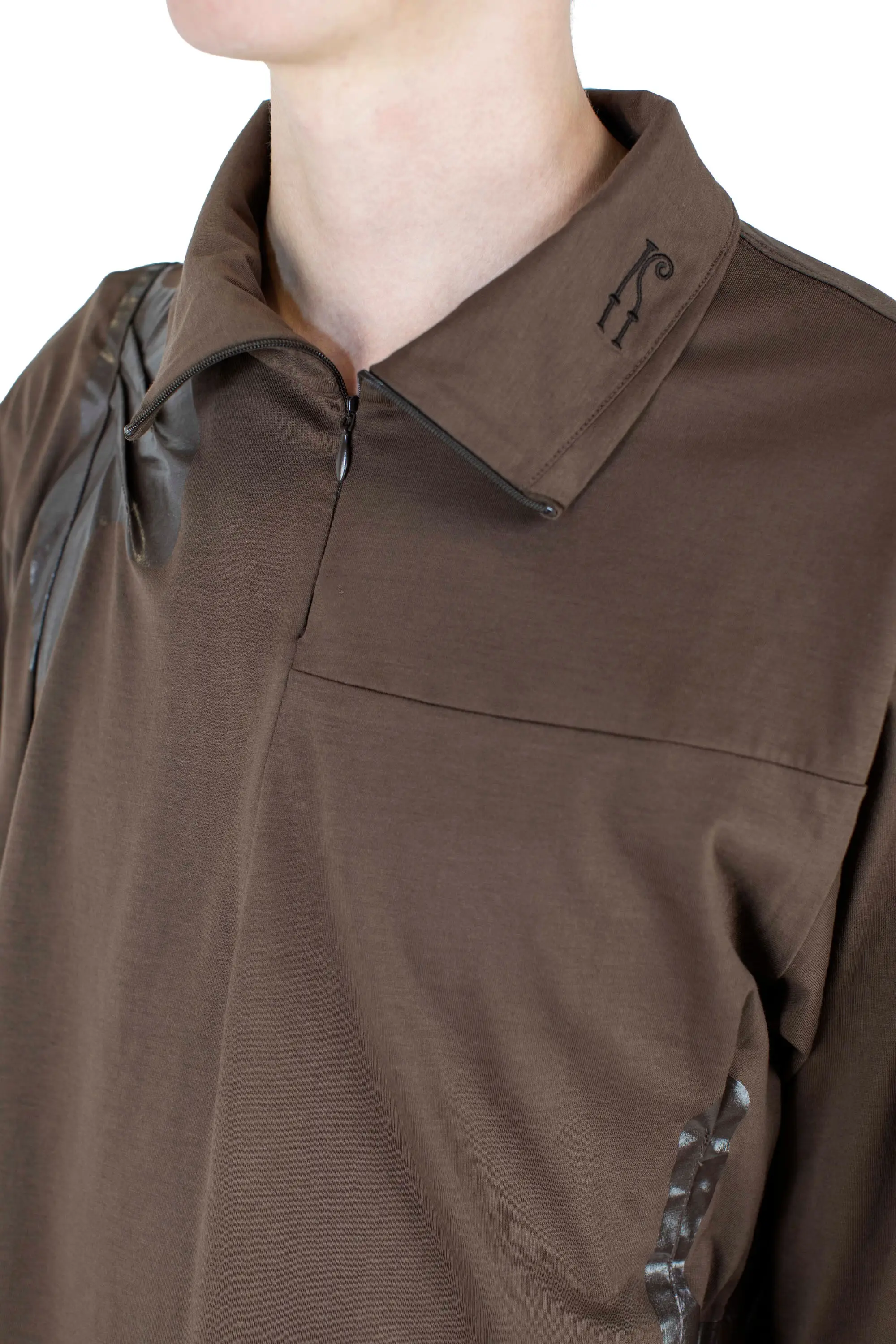 KIKO KOSTADINOV ALEC K-DART PULLOVER - BROWN