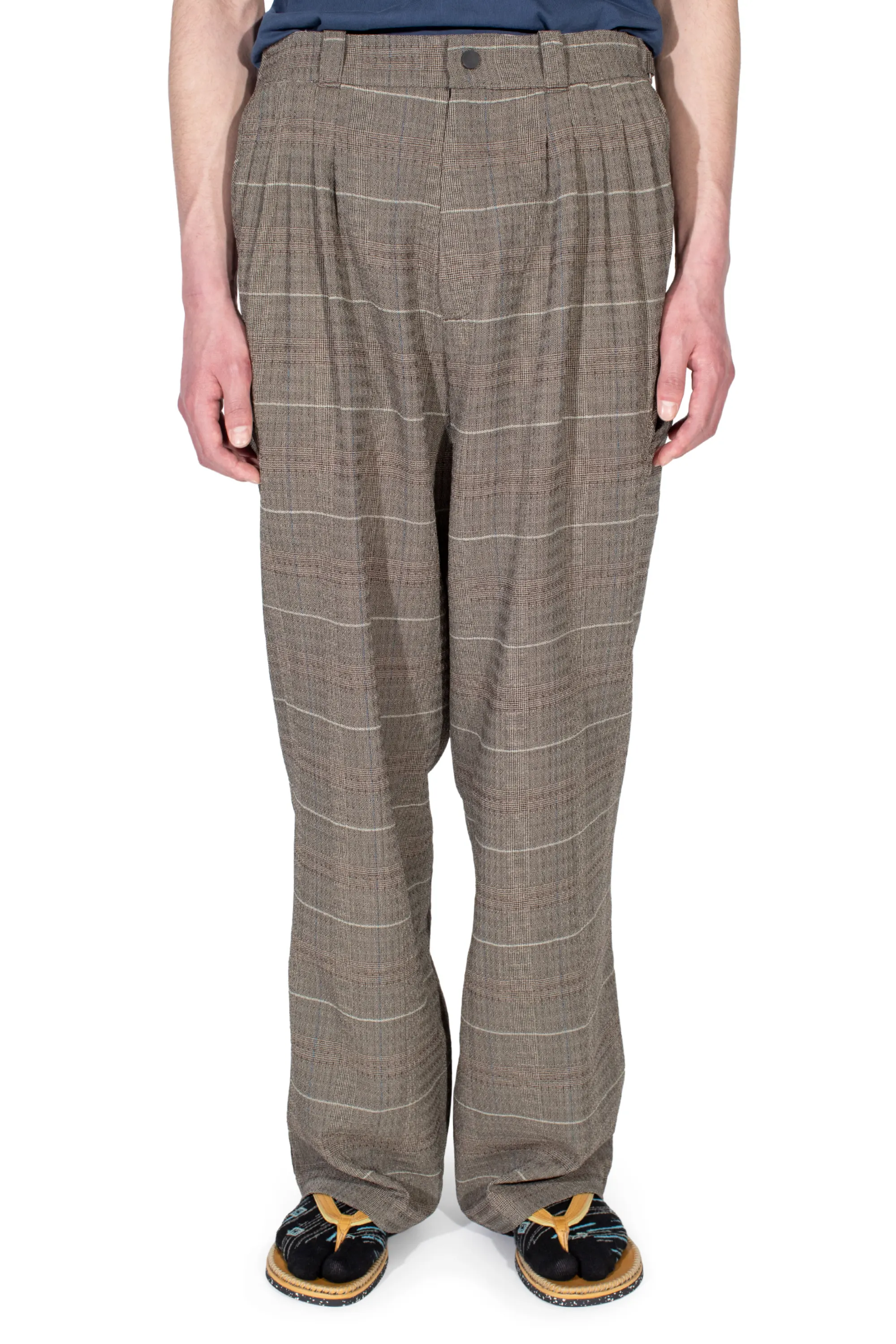 KIKO KOSTADINOV ANDRAS FORMAL TROUSER - TAUPE CHECK