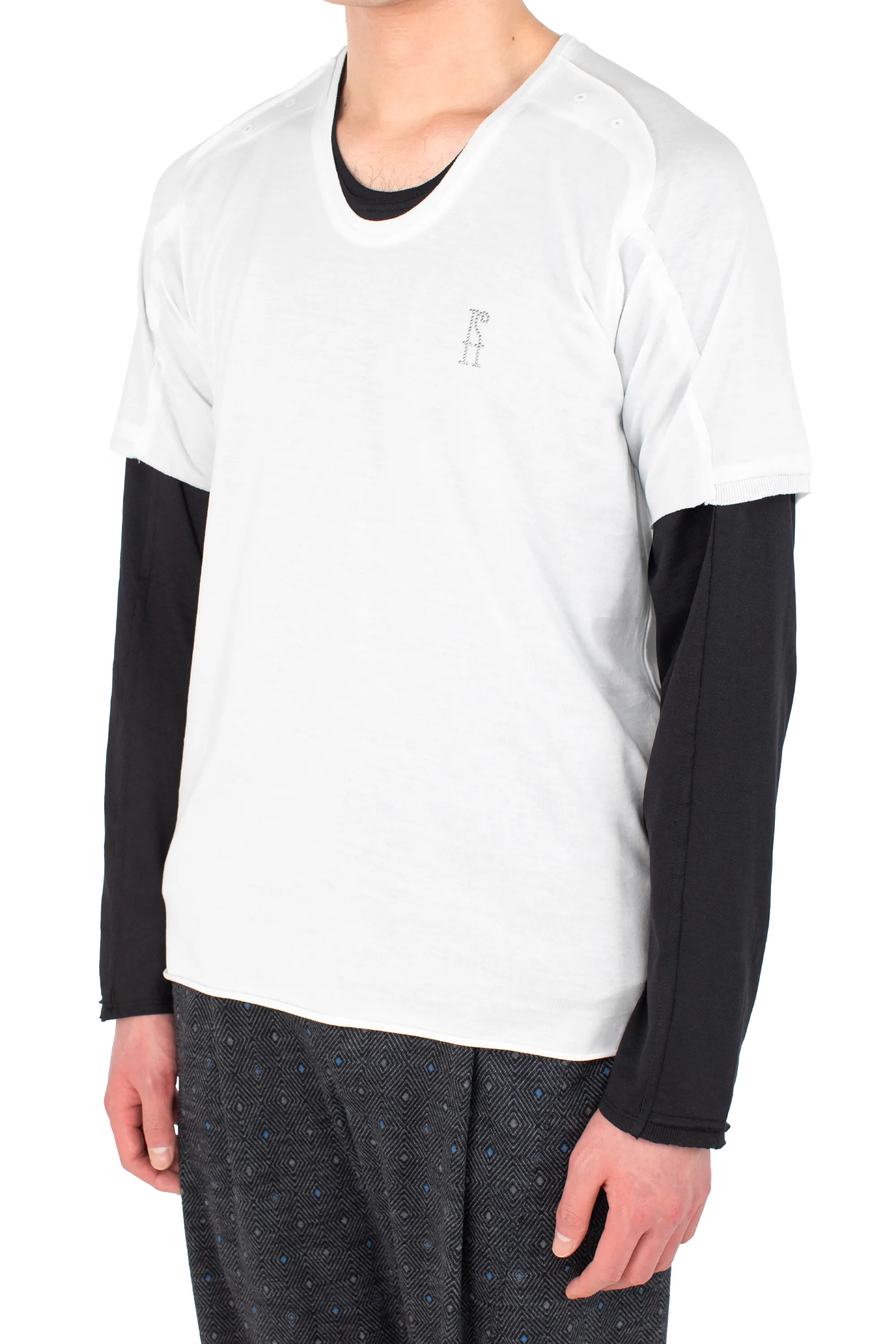 KIKO KOSTADINOV ASTRO SHORT SLEEVE TOP - WHITE