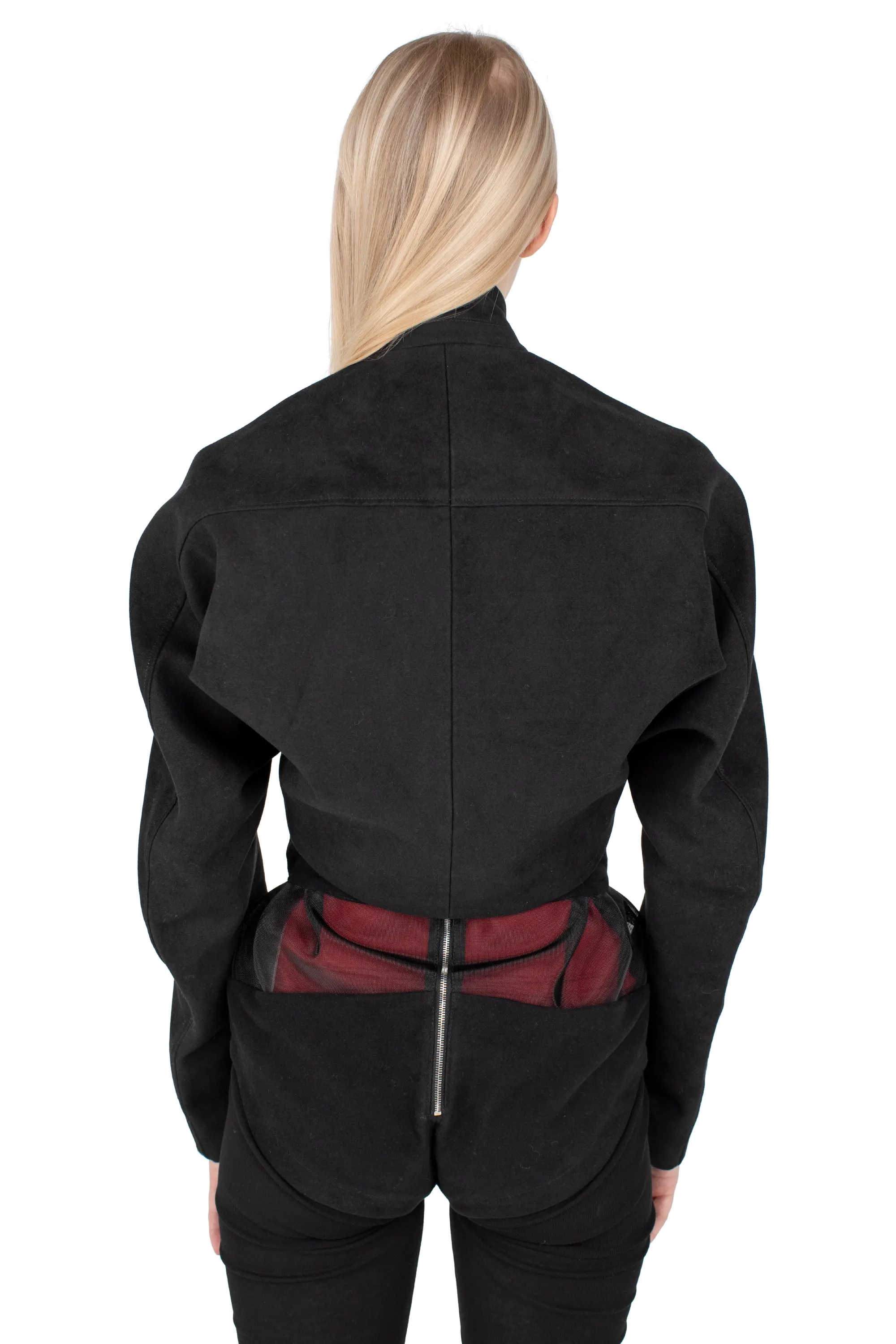 KIKO KOSTADINOV CARR CROPPED JACKET - VANTA BLACK
