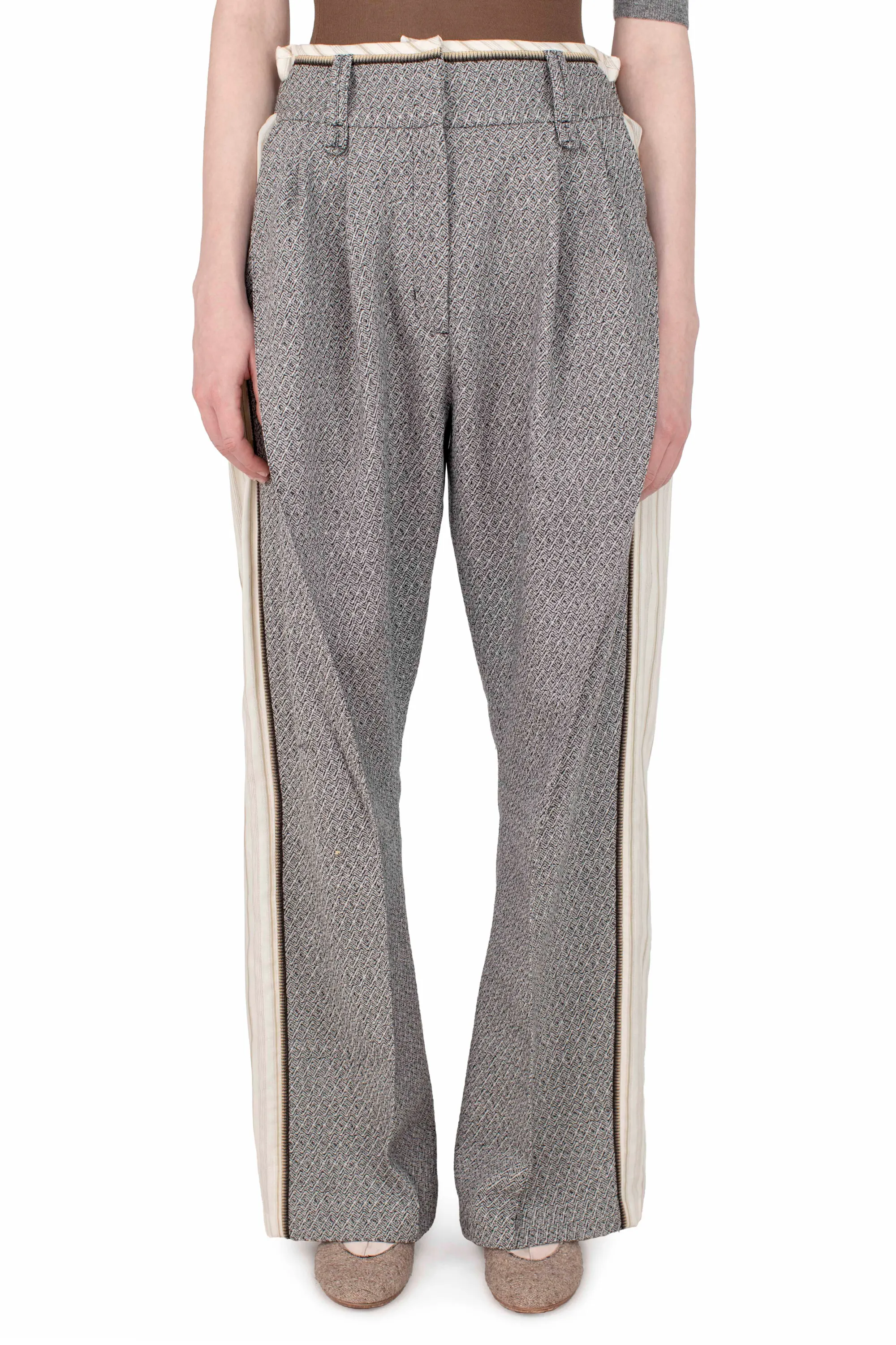 KIKO KOSTADINOV CAUDA PLEATED TROUSER - MONOCHROME GREY