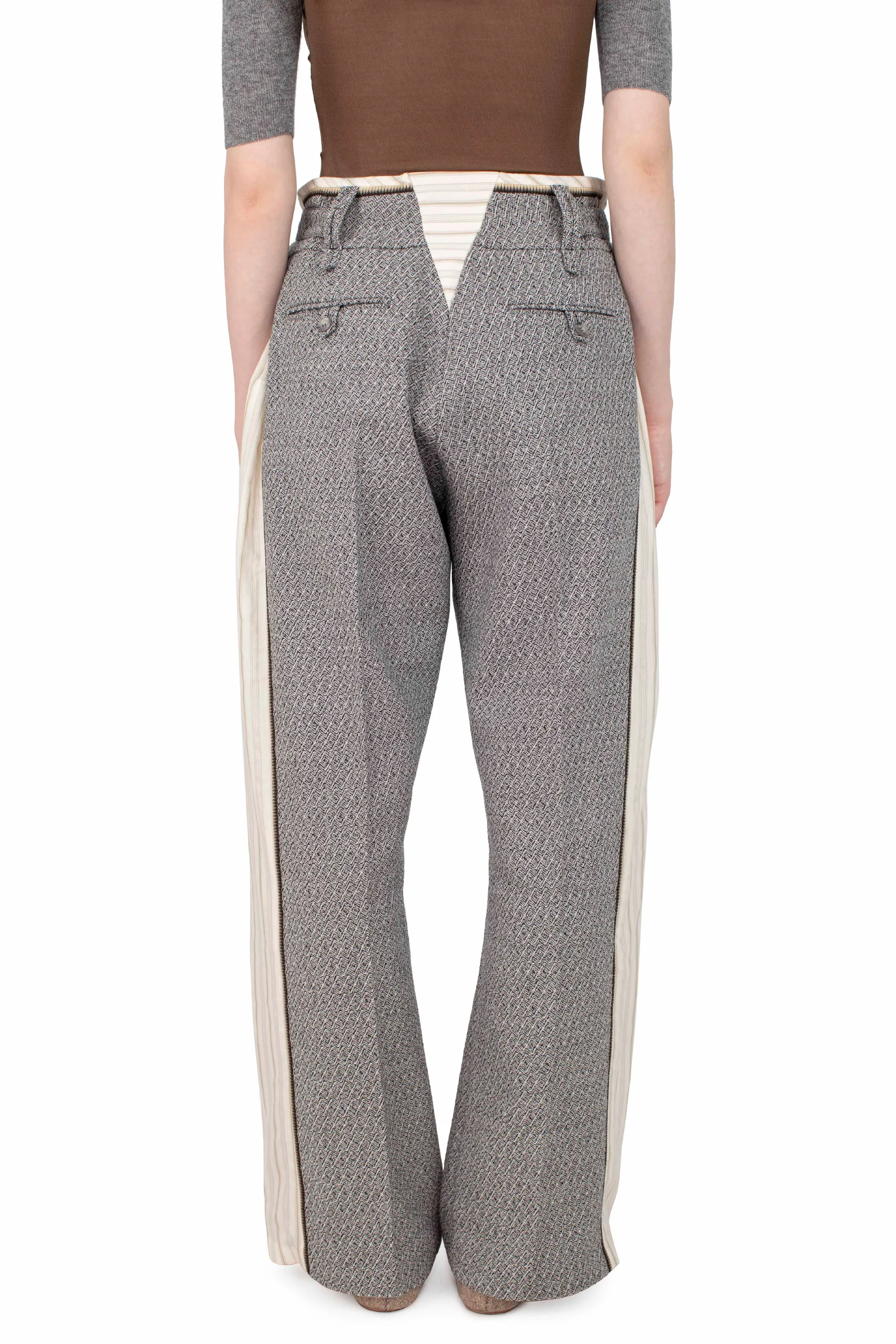 KIKO KOSTADINOV CAUDA PLEATED TROUSER - MONOCHROME GREY
