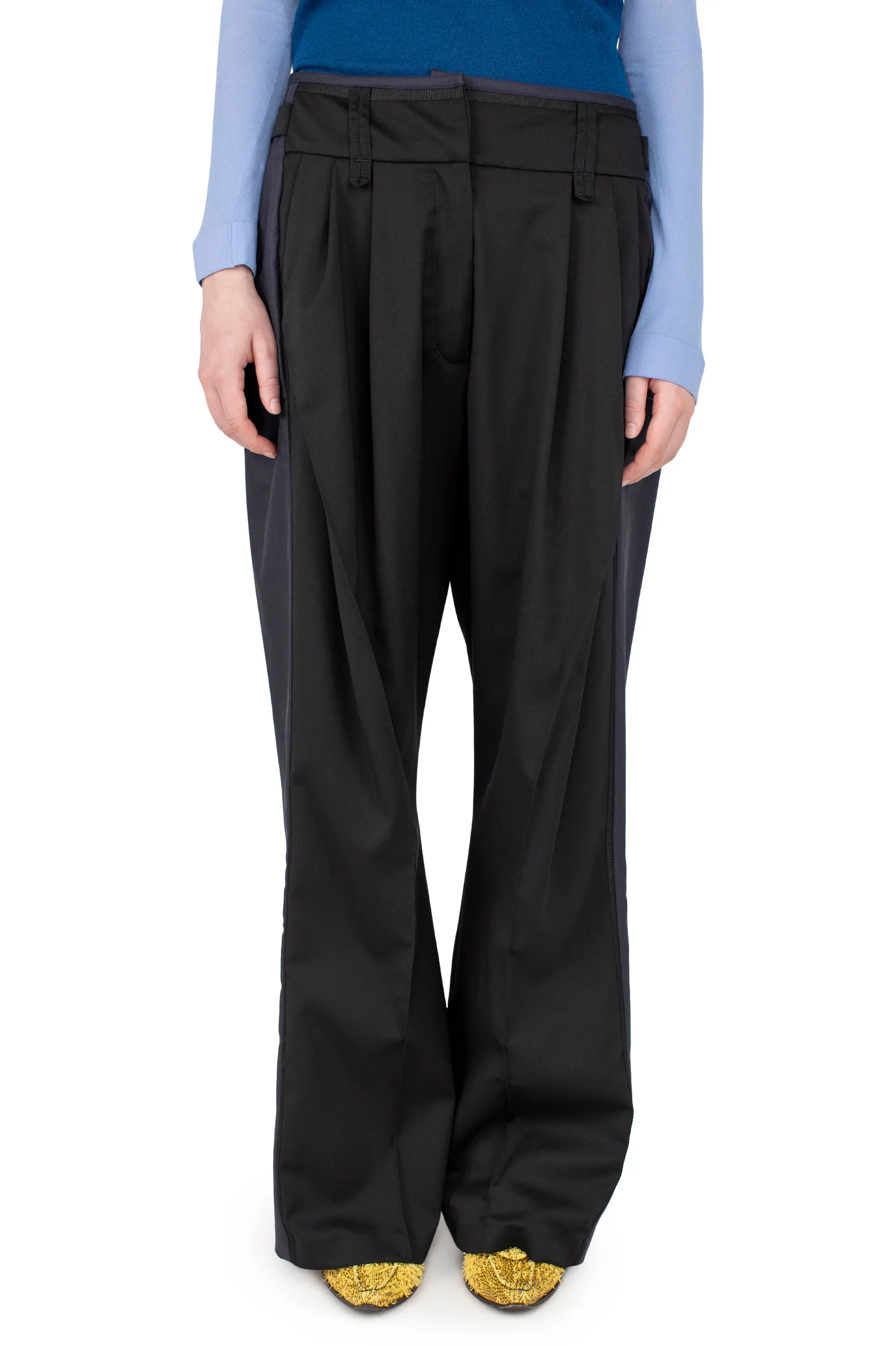 KIKO KOSTADINOV CAUDA PLEATED TROUSER - NIGHT BLACK
