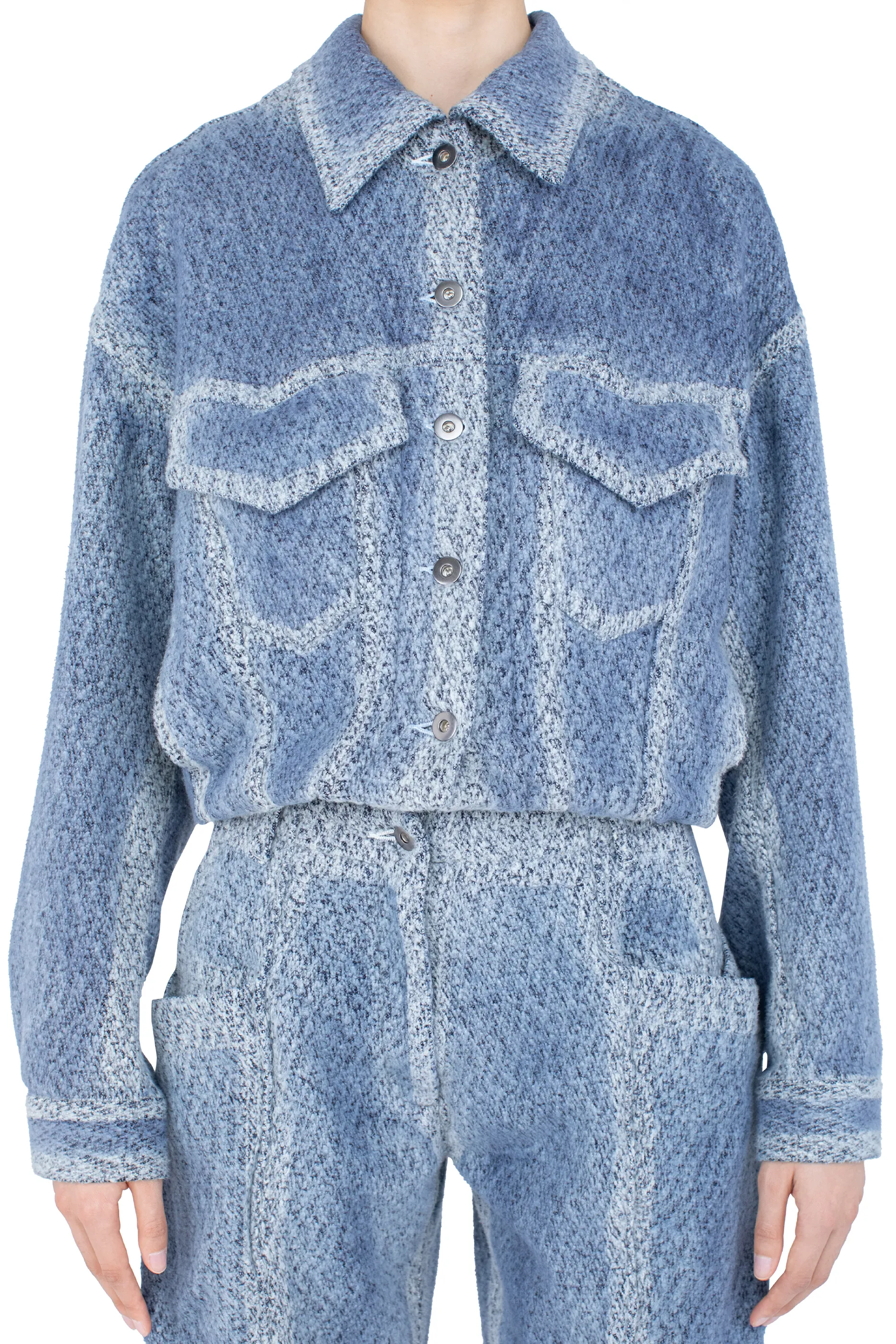 KIKO KOSTADINOV CENTENNIAL DENIM JACKET - INDIGO & WHITE