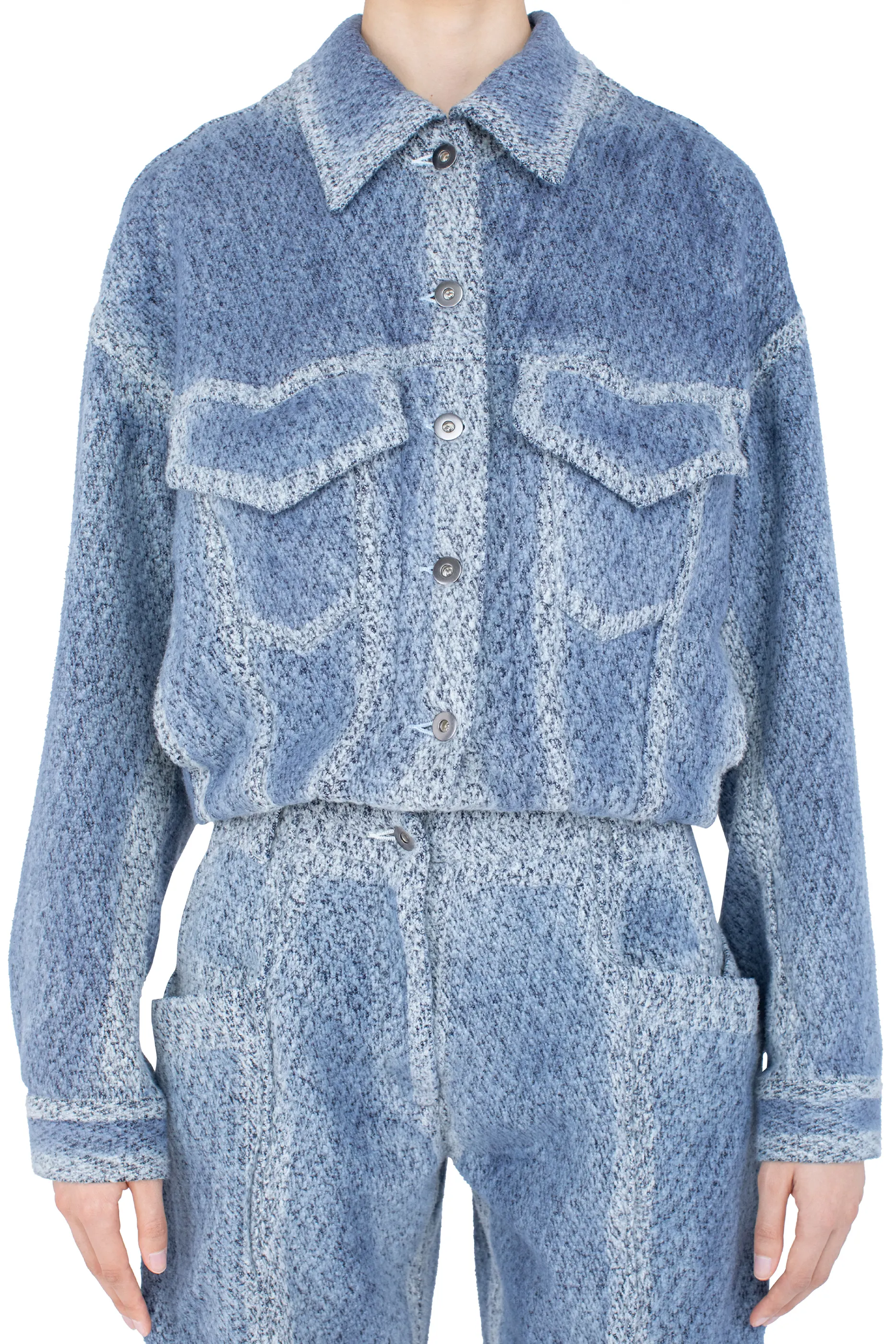 KIKO KOSTADINOV CENTENNIAL DENIM JACKET - INDIGO & WHITE