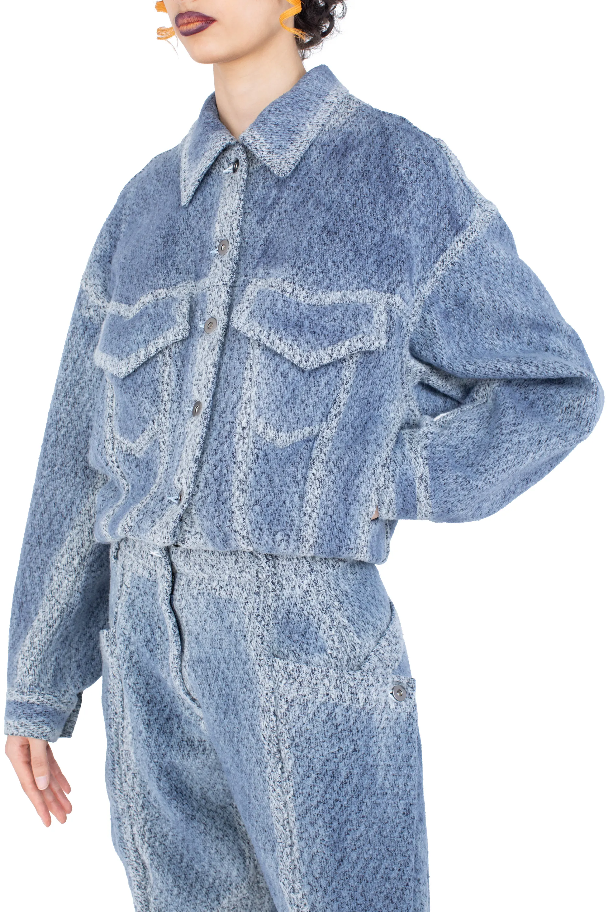 KIKO KOSTADINOV CENTENNIAL DENIM JACKET - INDIGO & WHITE