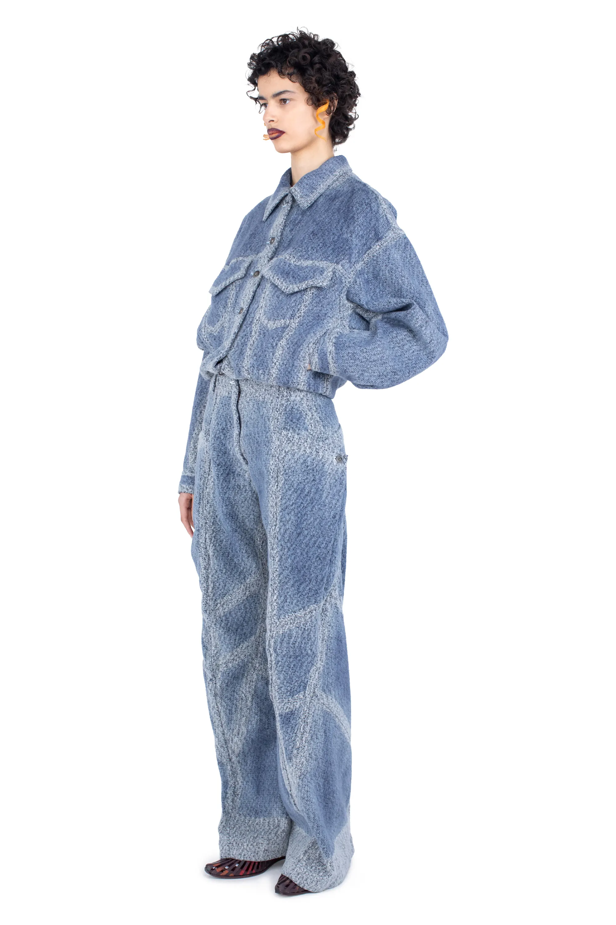 KIKO KOSTADINOV CENTENNIAL DENIM JACKET - INDIGO & WHITE