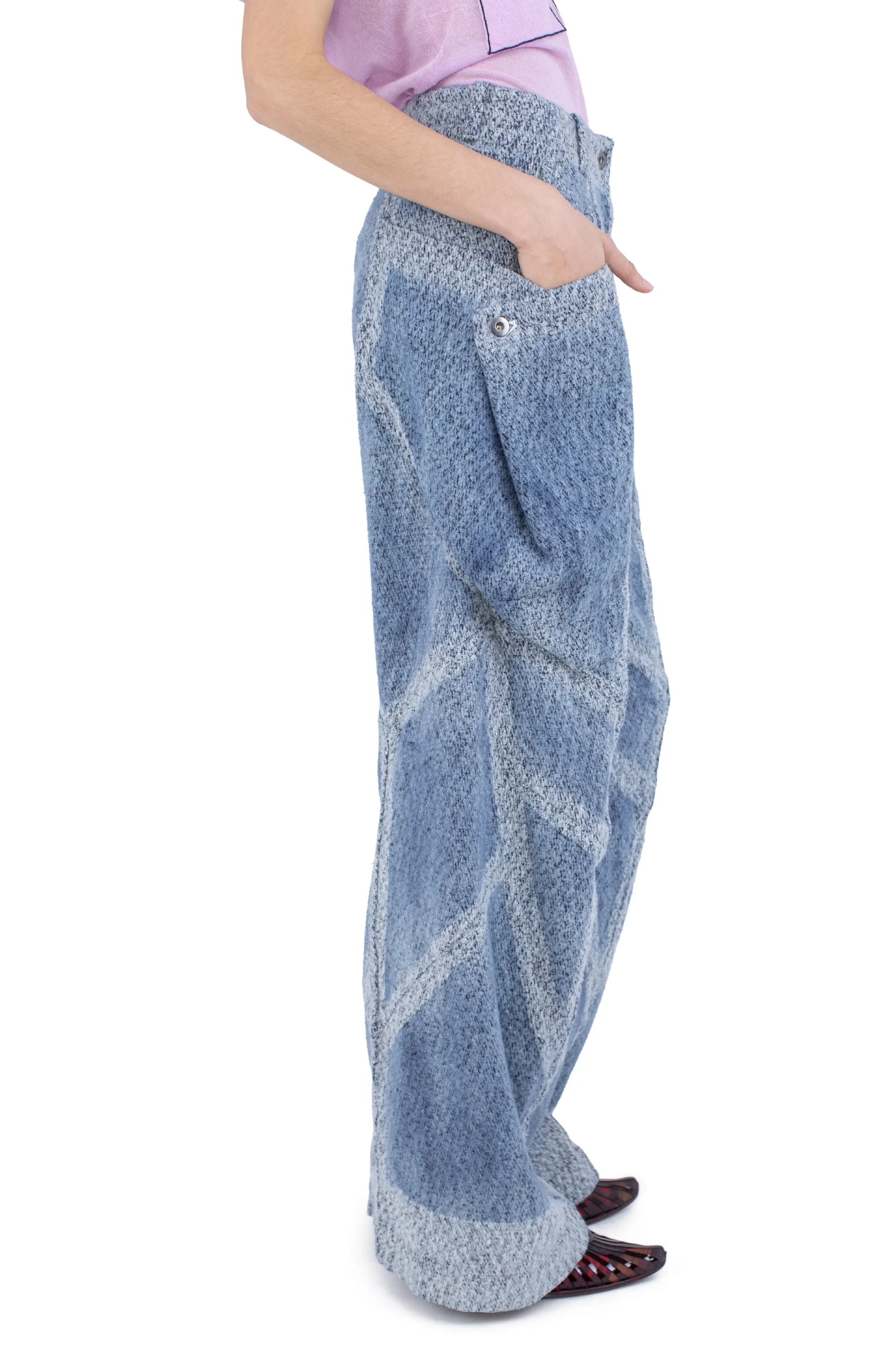 KIKO KOSTADINOV CENTENNIAL DENIM TROUSER - INDIGO & WHITE