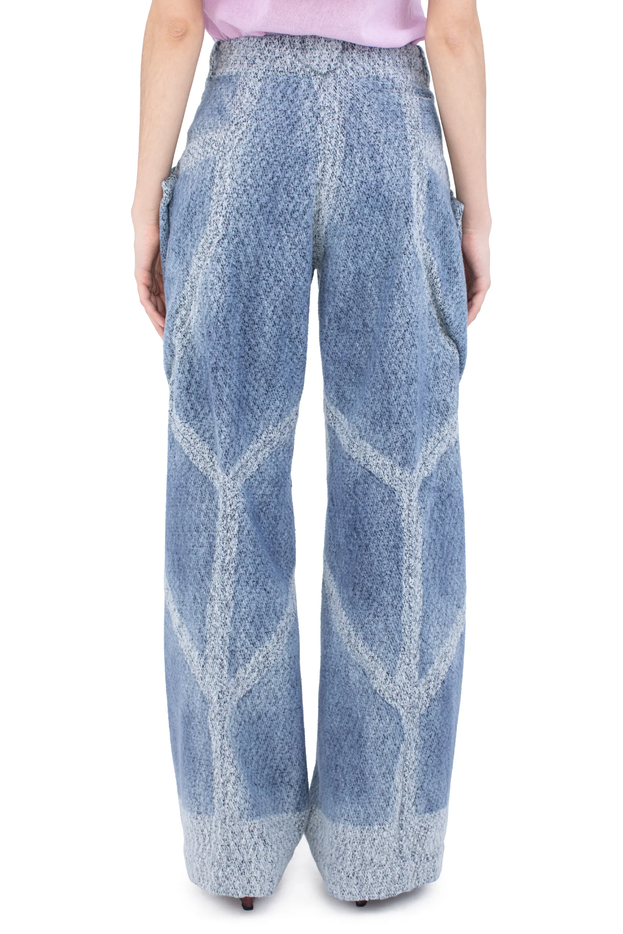 KIKO KOSTADINOV CENTENNIAL DENIM TROUSER - INDIGO & WHITE