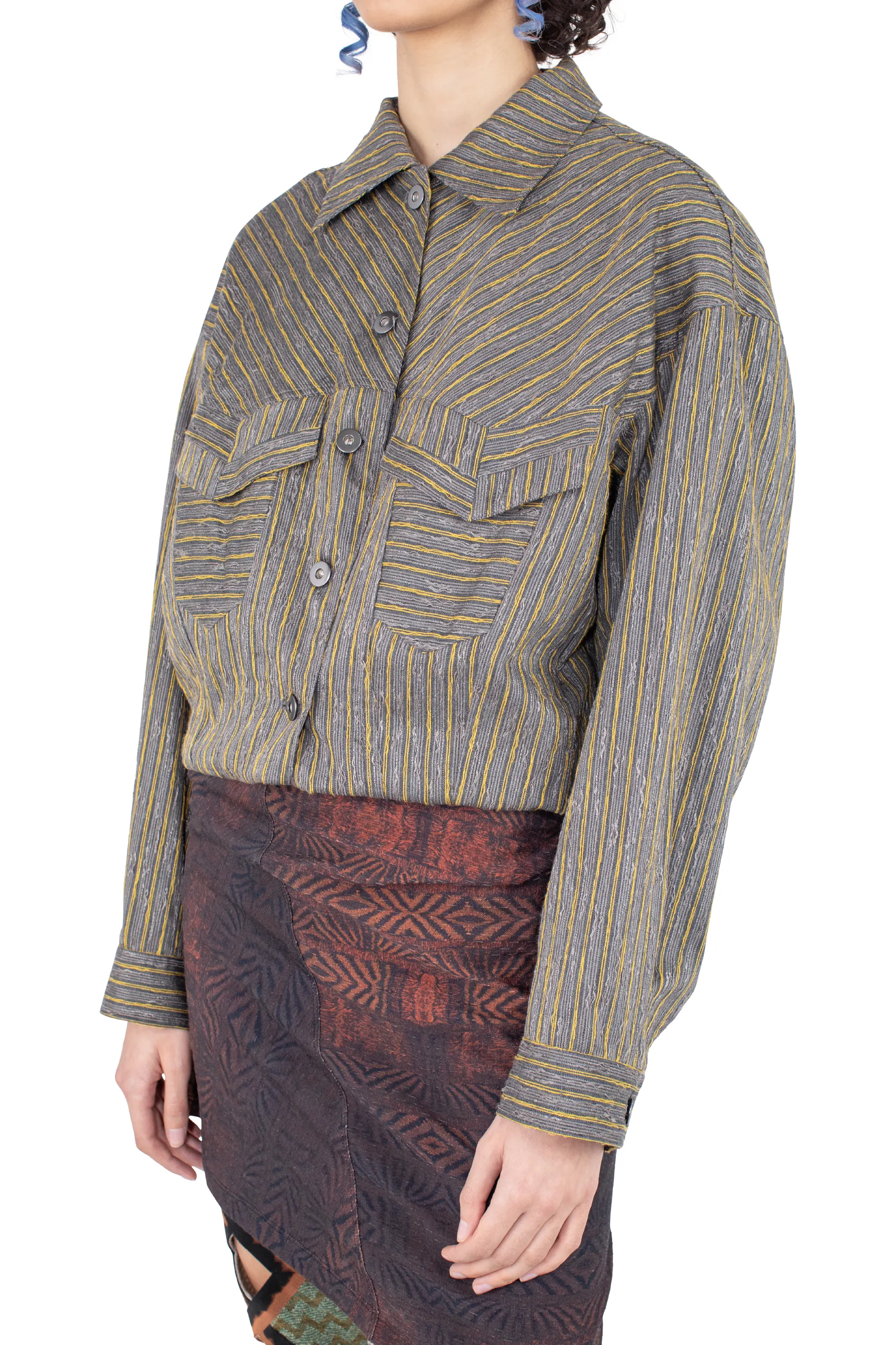 KIKO KOSTADINOV CENTENNIAL JACKET - CHARCOAL & SUNSHINE
