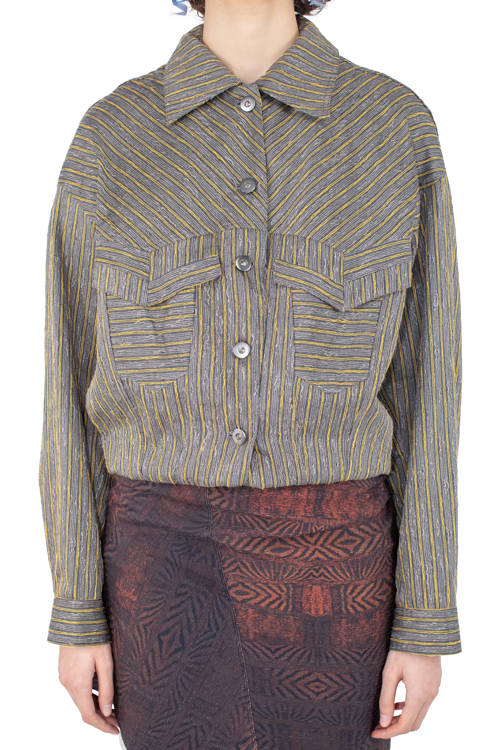 KIKO KOSTADINOV CENTENNIAL JACKET - CHARCOAL & SUNSHINE