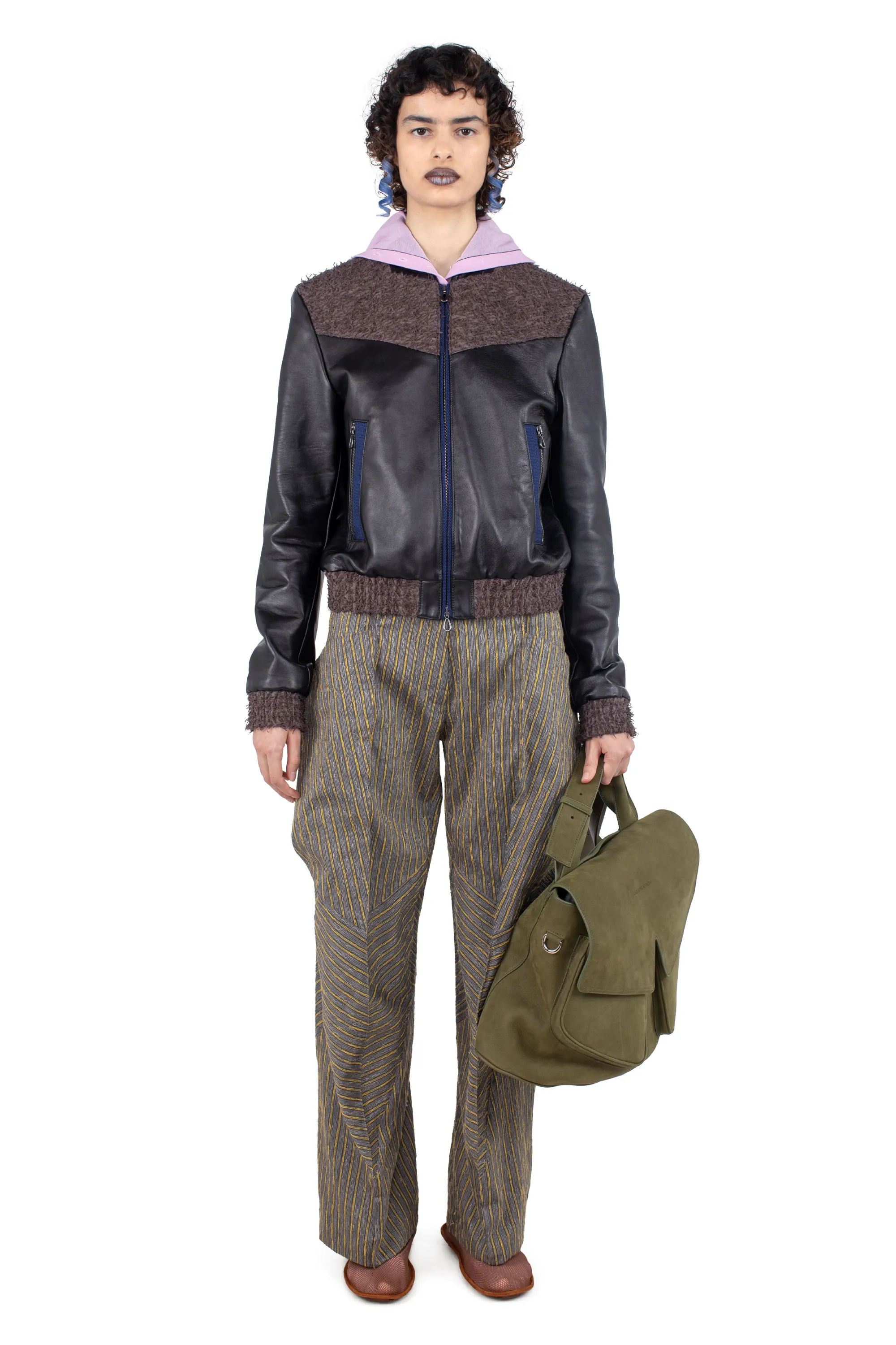 KIKO KOSTADINOV CENTENNIAL TROUSER - CHARCOAL & SUNSHINE