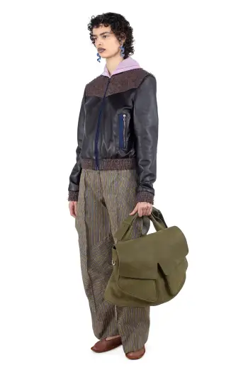 KIKO KOSTADINOV CENTENNIAL TROUSER - CHARCOAL & SUNSHINE