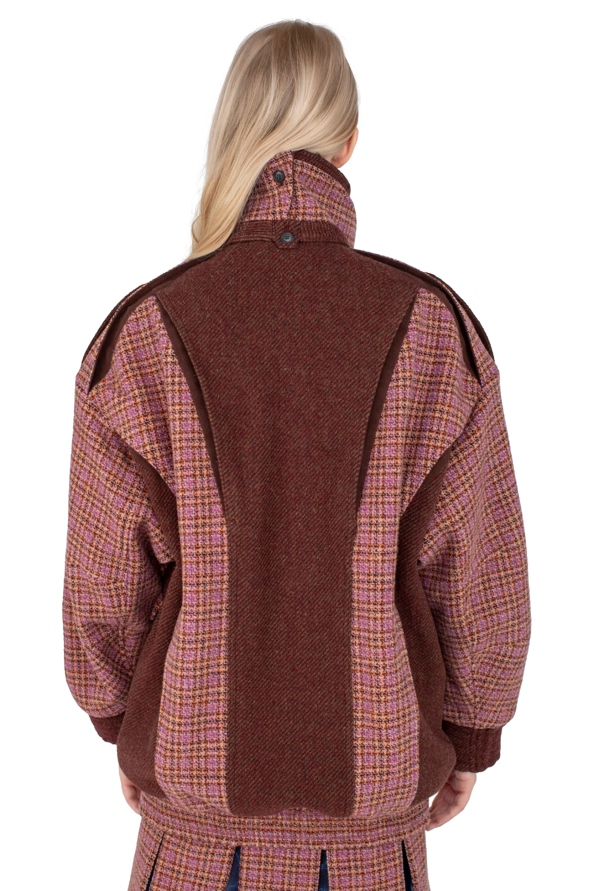 KIKO KOSTADINOV CHASSEUR JACKET - ROSEWOOD TWEED