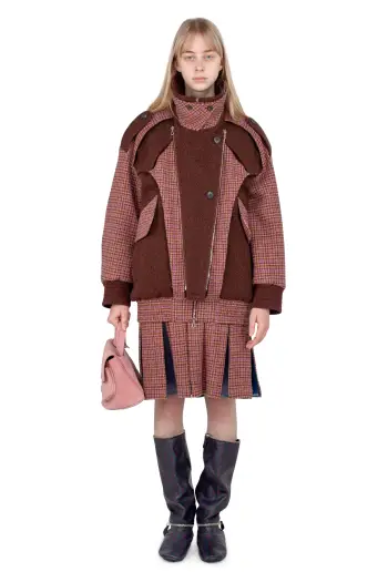 KIKO KOSTADINOV CHASSEUR JACKET - ROSEWOOD TWEED