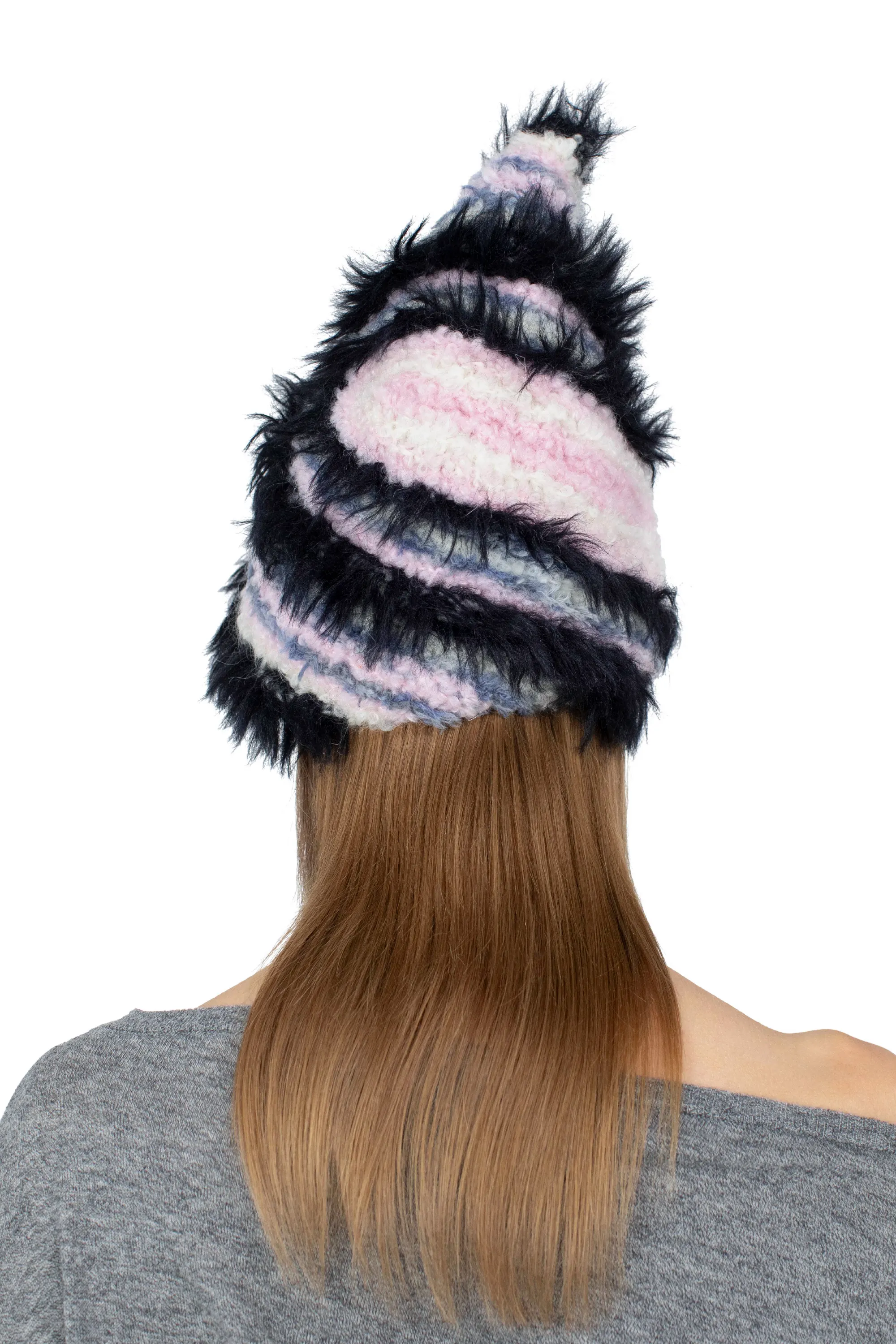 KIKO KOSTADINOV CHEVRON KNIT HAT - SKY BLUE