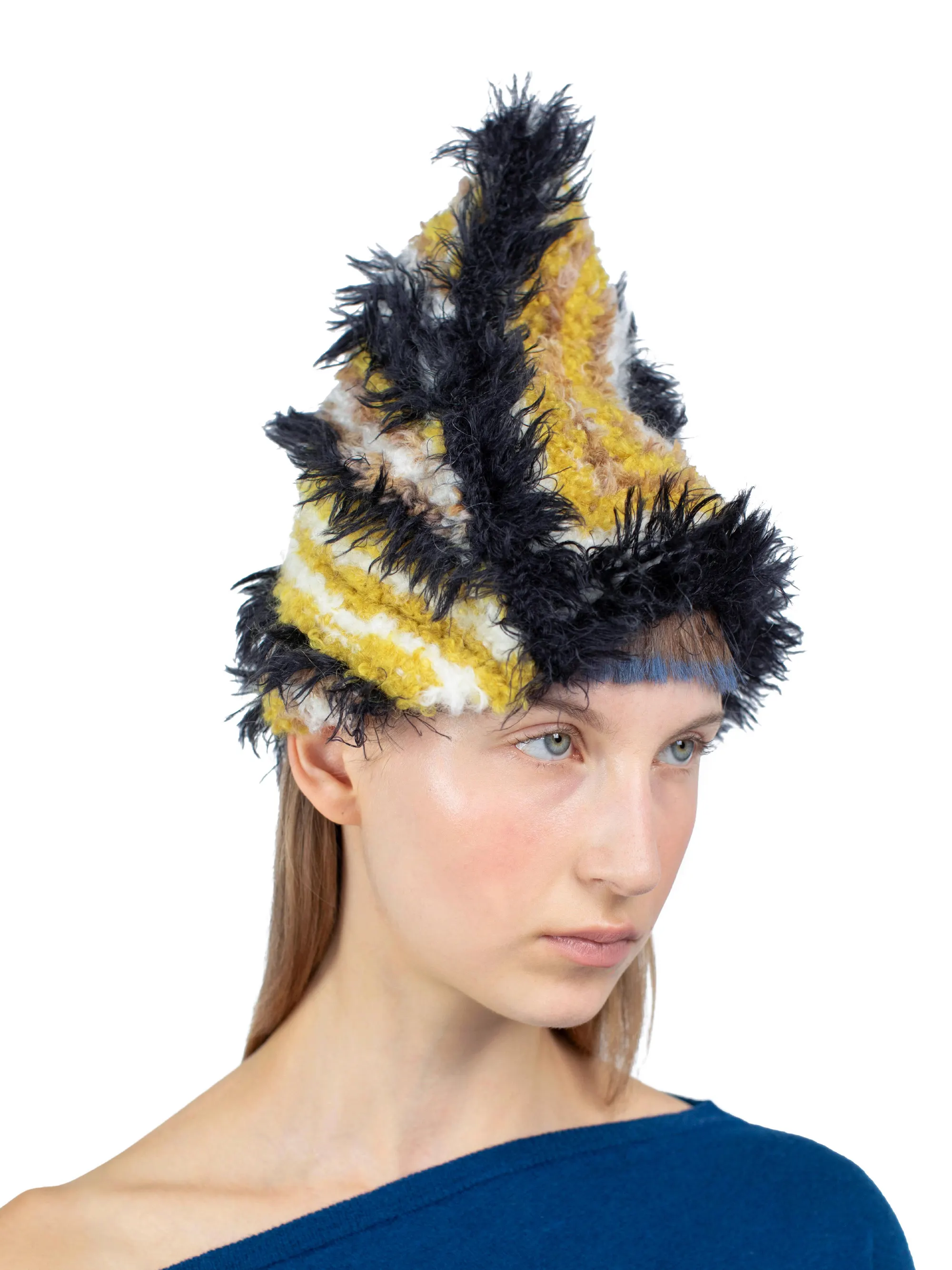 KIKO KOSTADINOV CHEVRON KNIT HAT - SUNSHINE YELLOW