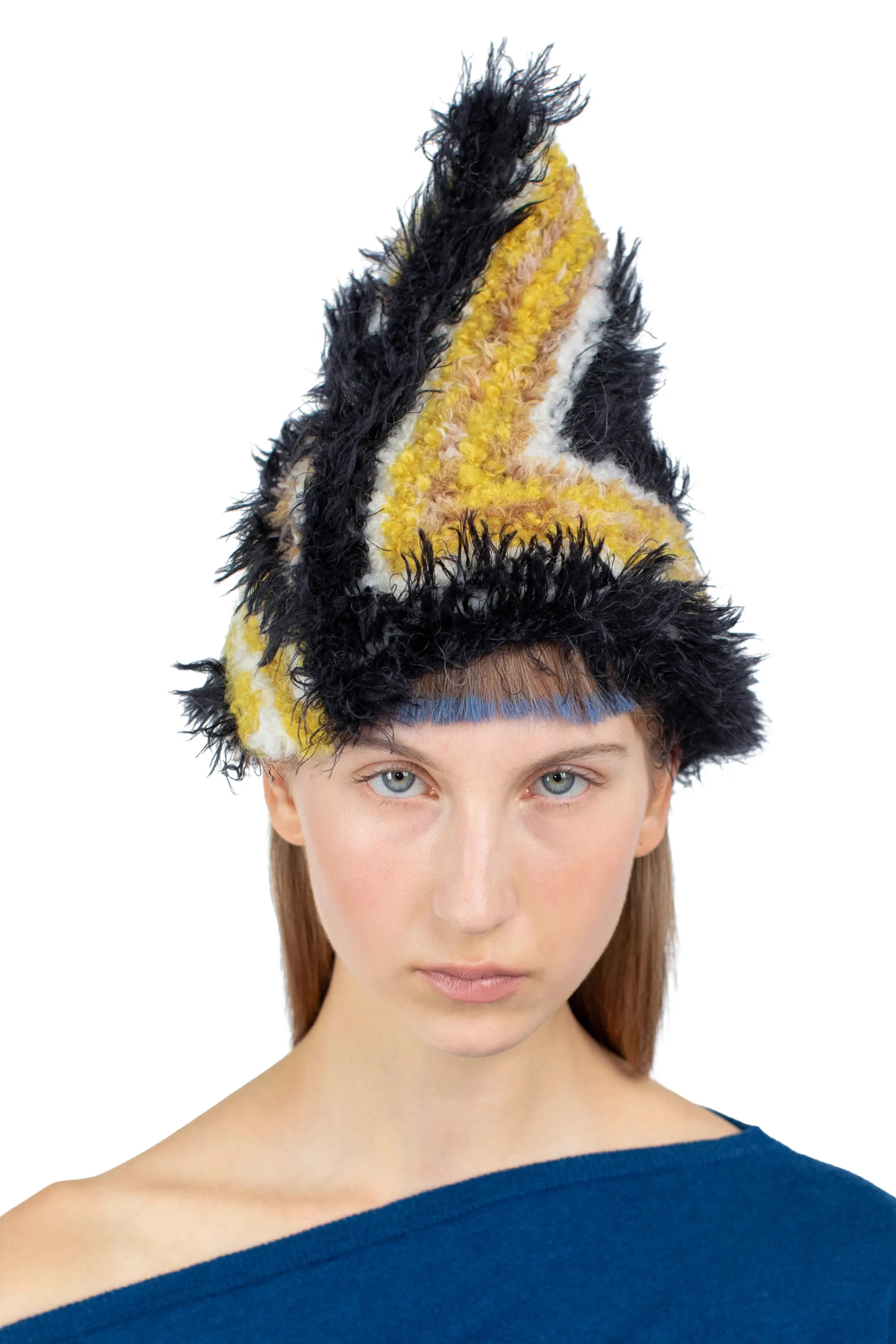 KIKO KOSTADINOV CHEVRON KNIT HAT - SUNSHINE YELLOW