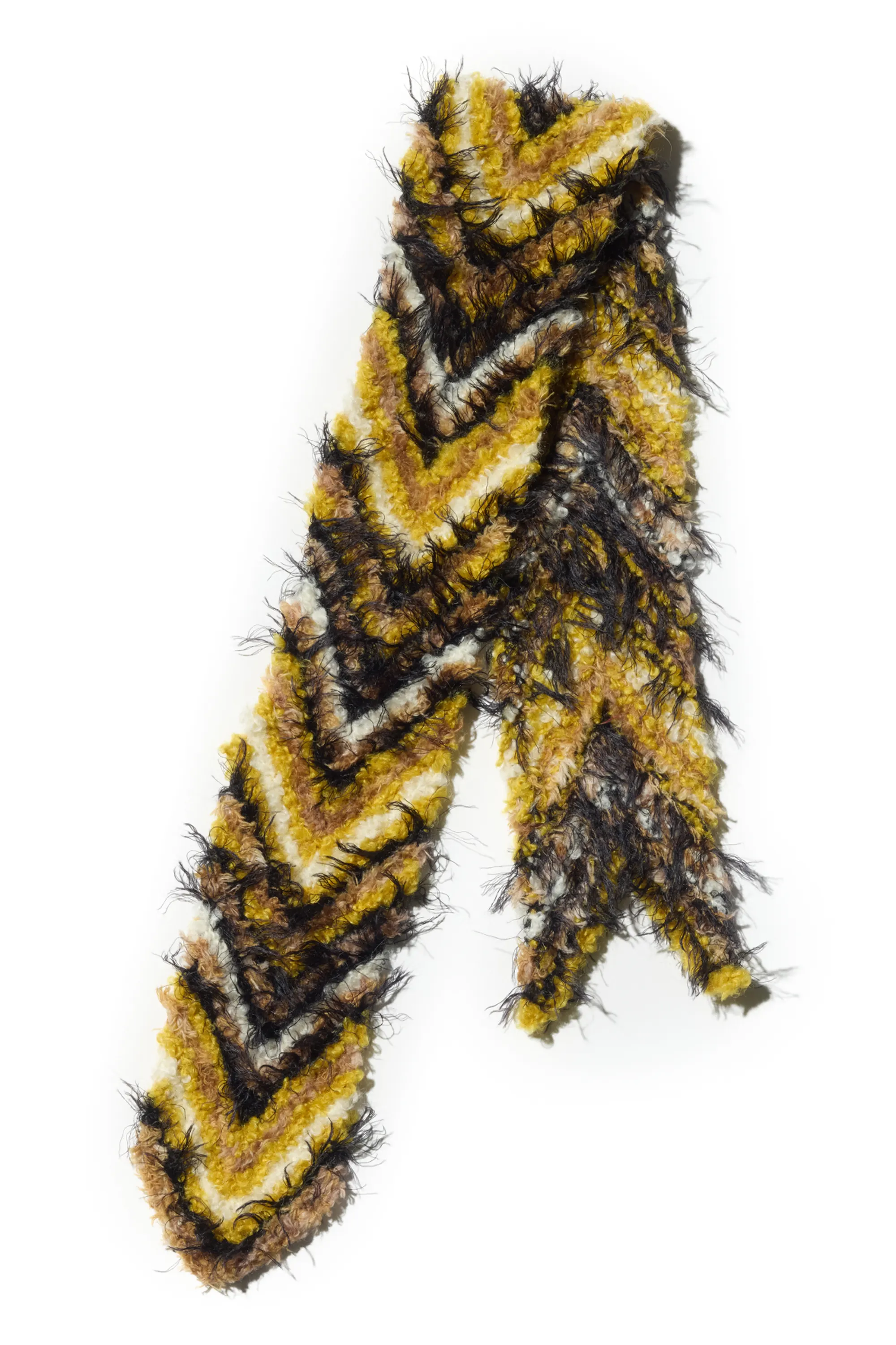 KIKO KOSTADINOV CHEVRON KNIT SCARF - SUNSHINE YELLOW