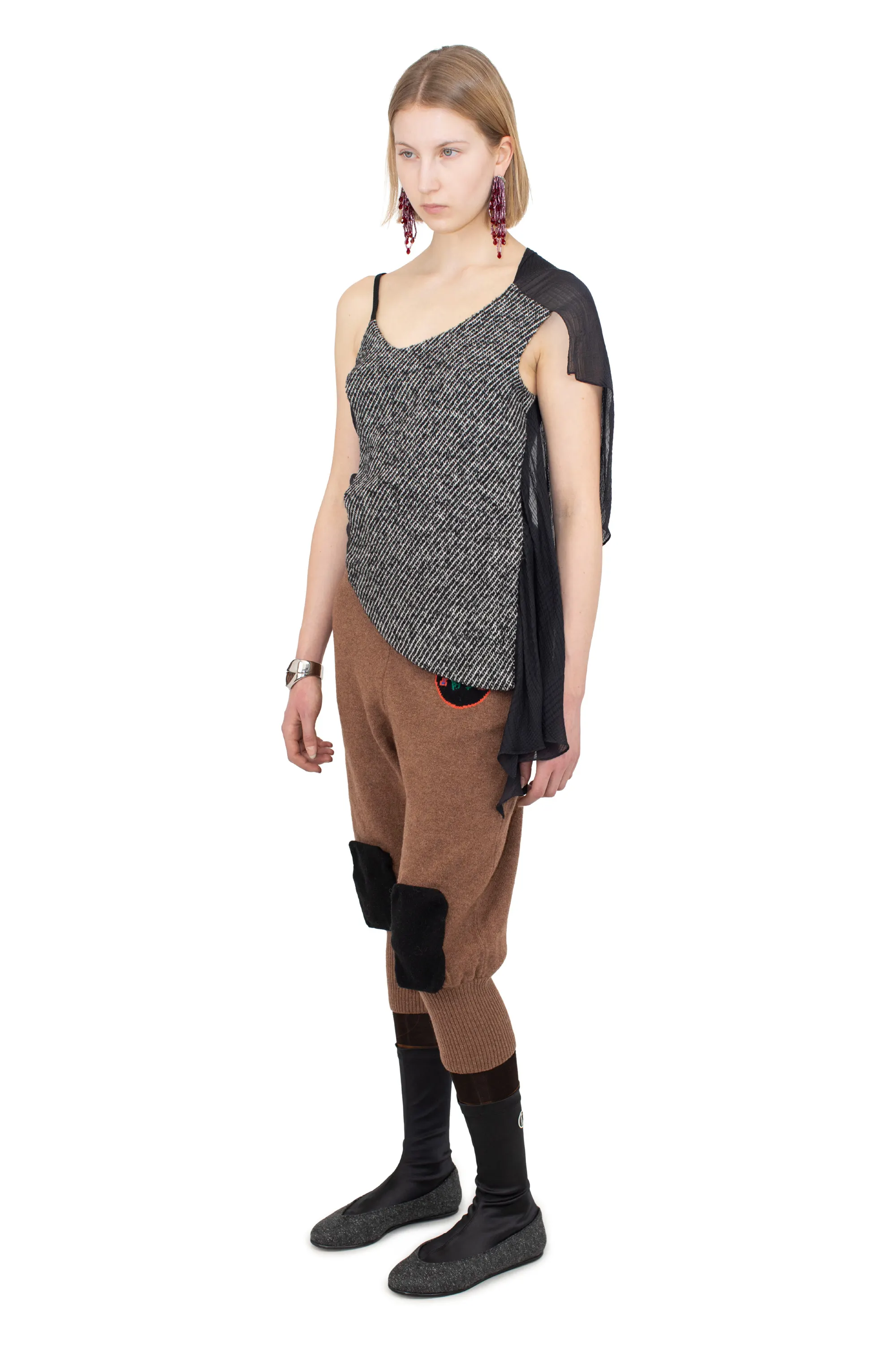 KIKO KOSTADINOV DANTE ASYMMETRICAL BICOT TOP - ANTHRACITE BLACK