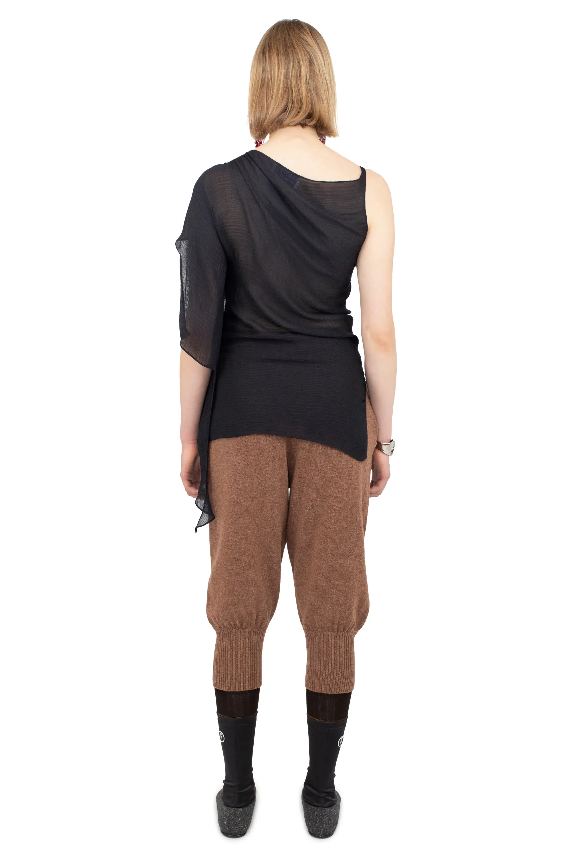 KIKO KOSTADINOV DANTE ASYMMETRICAL BICOT TOP - ANTHRACITE BLACK