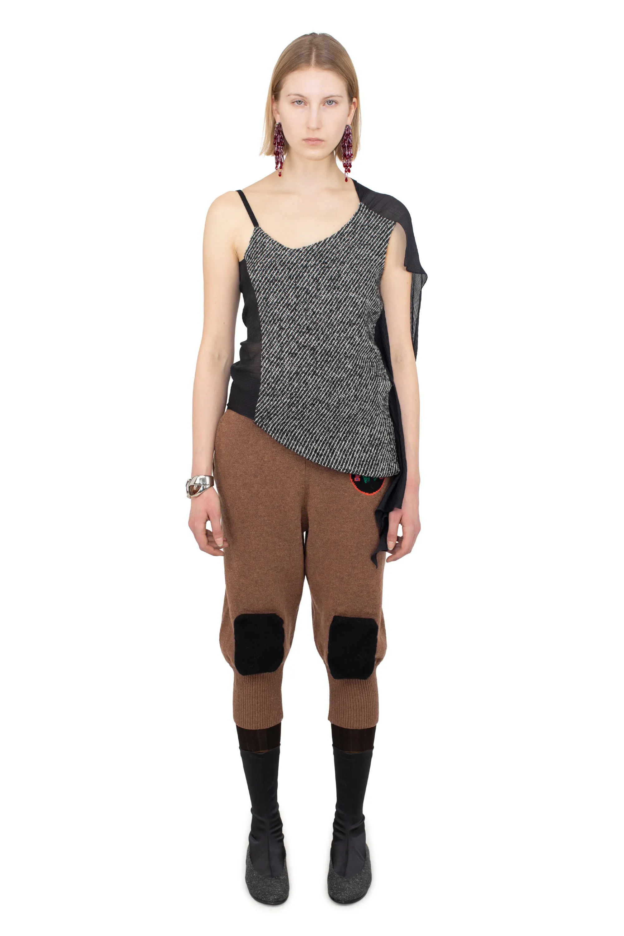 KIKO KOSTADINOV DANTE ASYMMETRICAL BICOT TOP - ANTHRACITE BLACK