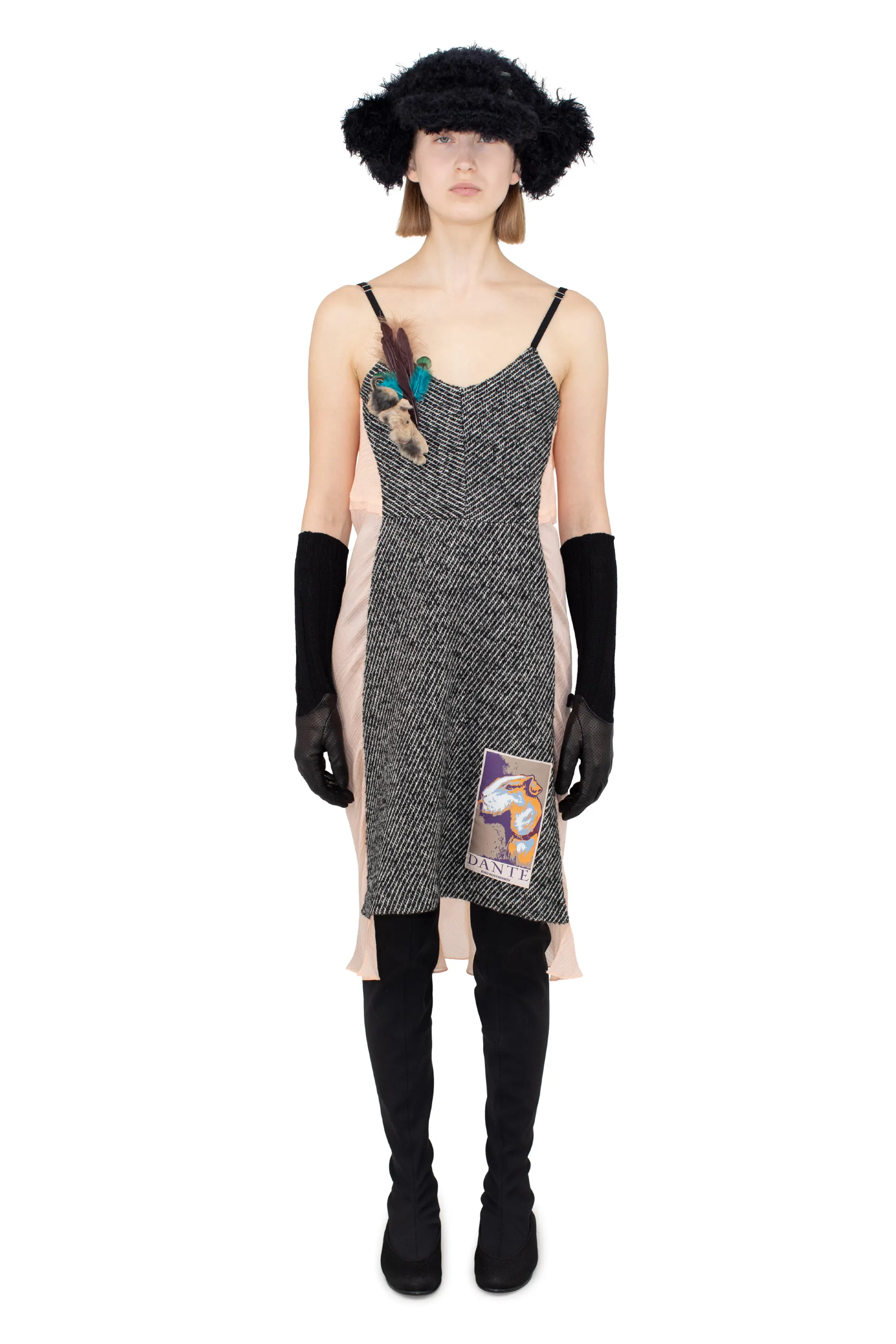 KIKO KOSTADINOV DANTE BICOT SLIP DRESS - SILVER CLOUD