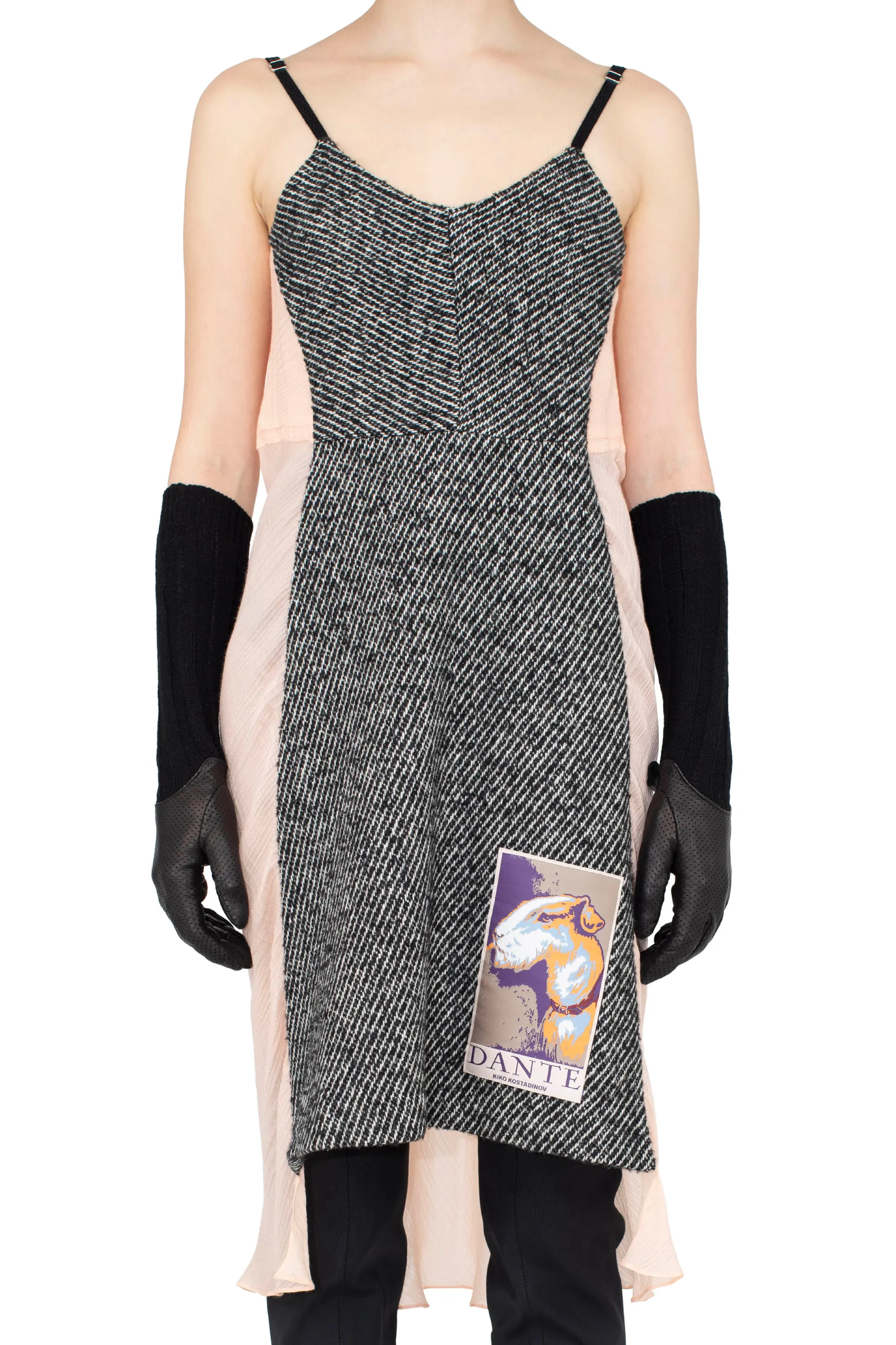 KIKO KOSTADINOV DANTE BICOT SLIP DRESS - SILVER CLOUD