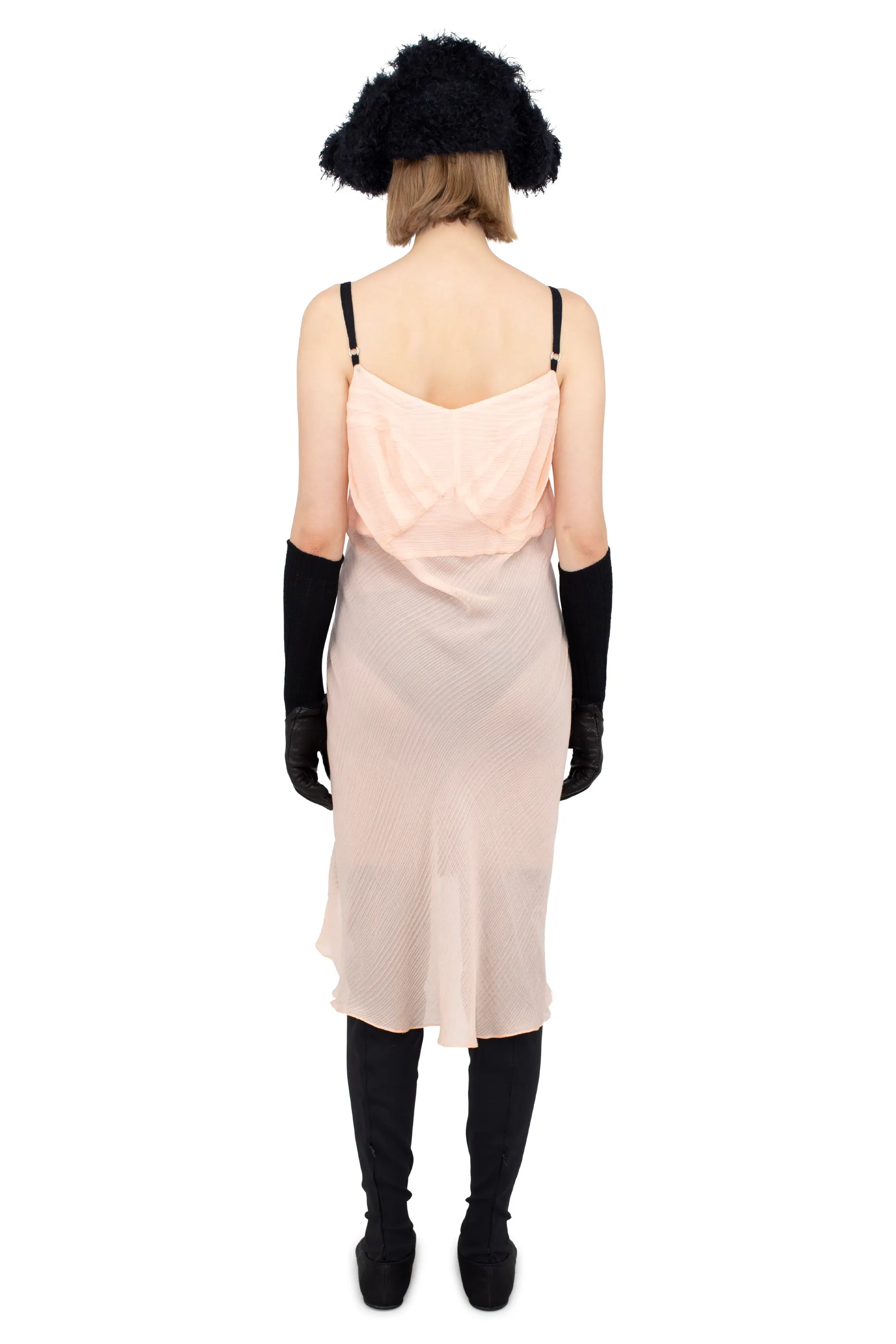 KIKO KOSTADINOV DANTE BICOT SLIP DRESS - SILVER CLOUD