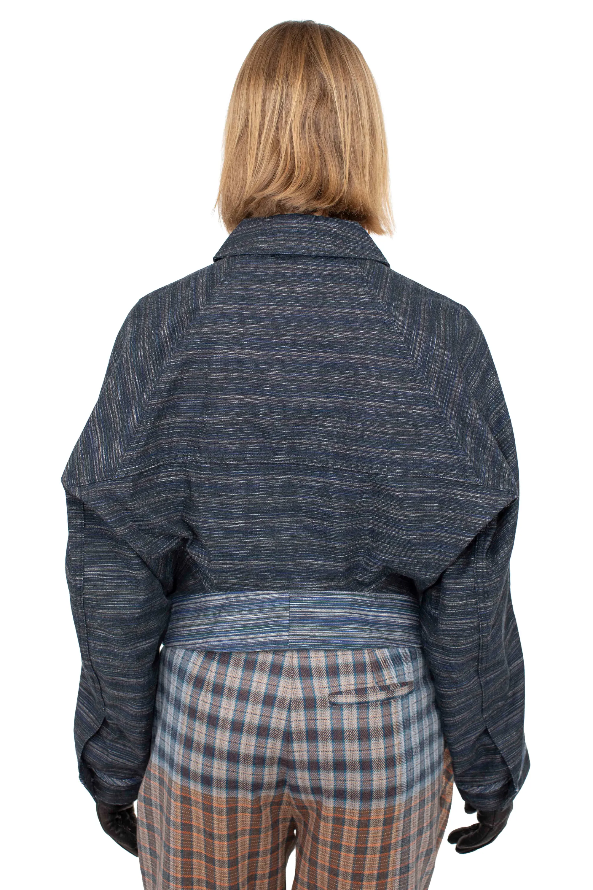 KIKO KOSTADINOV DANTE DENIM JACKET - INDIGO STRIPE