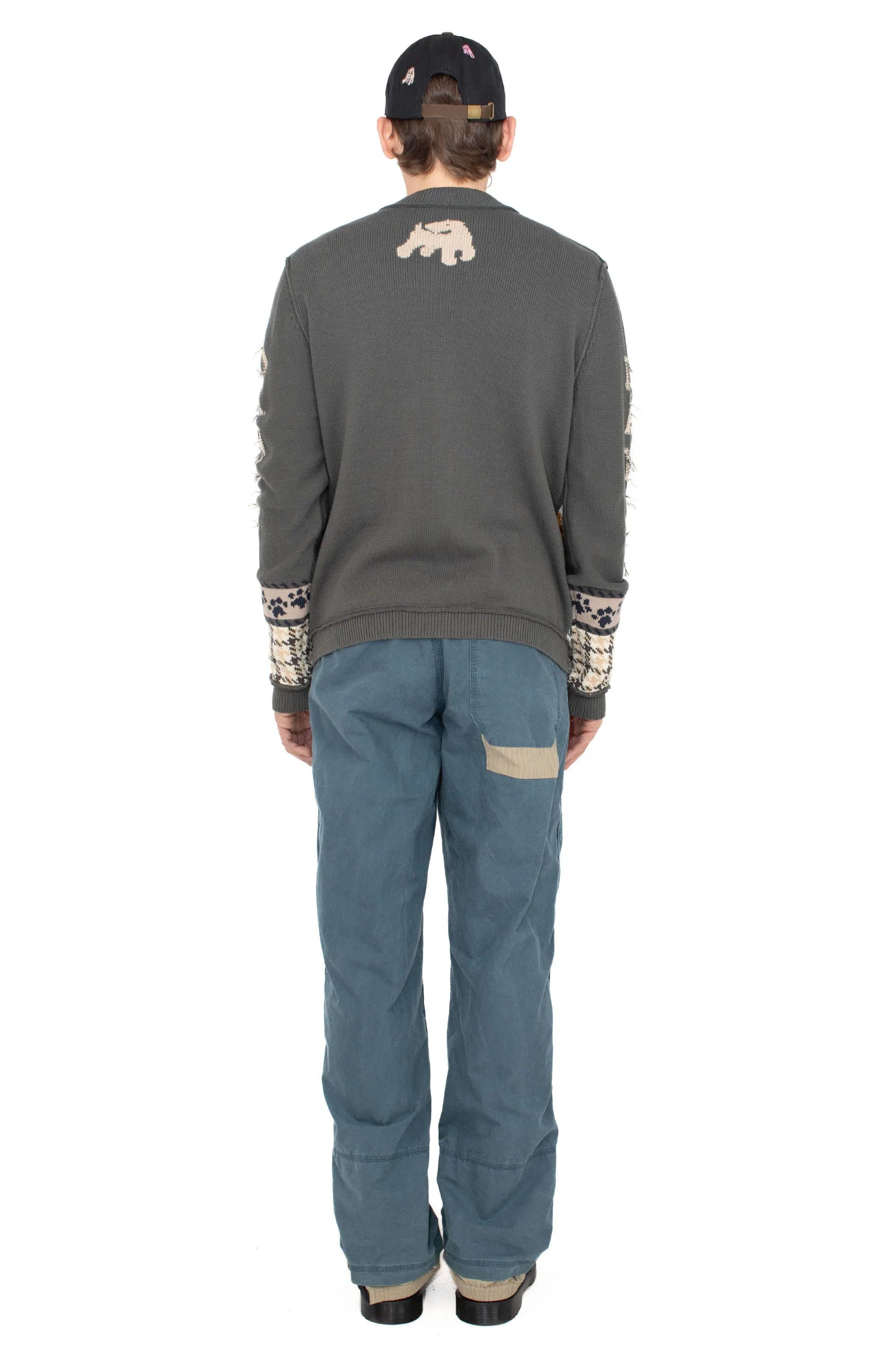 KIKO KOSTADINOV DANTE JACQUARD CARDIGAN - GREY MULTI