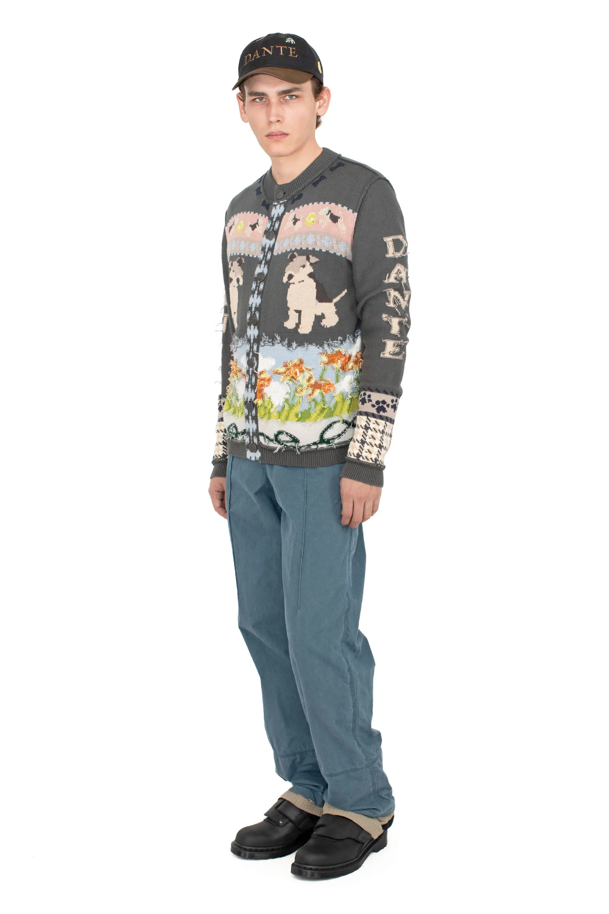 KIKO KOSTADINOV DANTE JACQUARD CARDIGAN - GREY MULTI