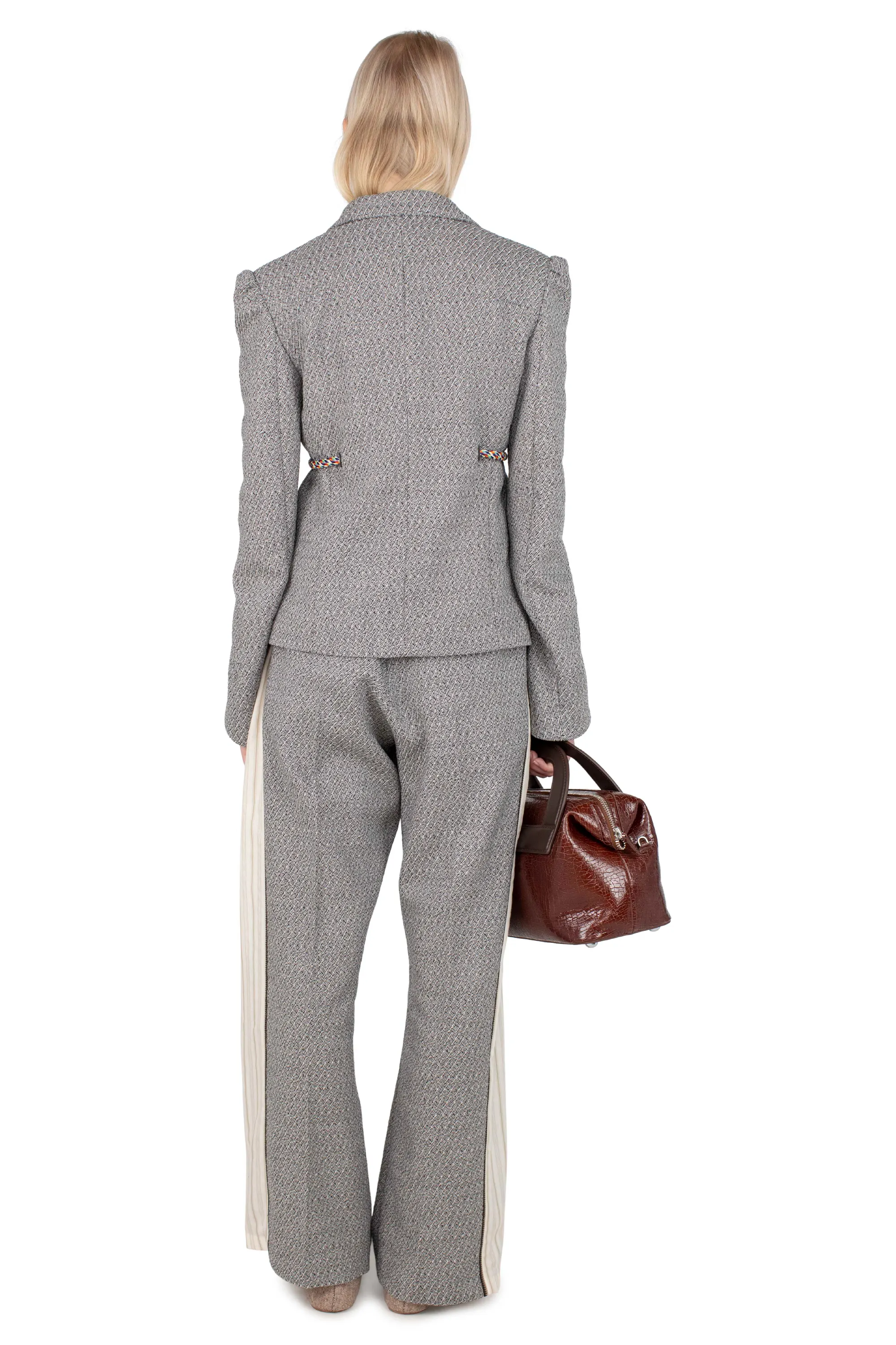 KIKO KOSTADINOV EDNA TAILORED JACKET - MONOCHROME GREY