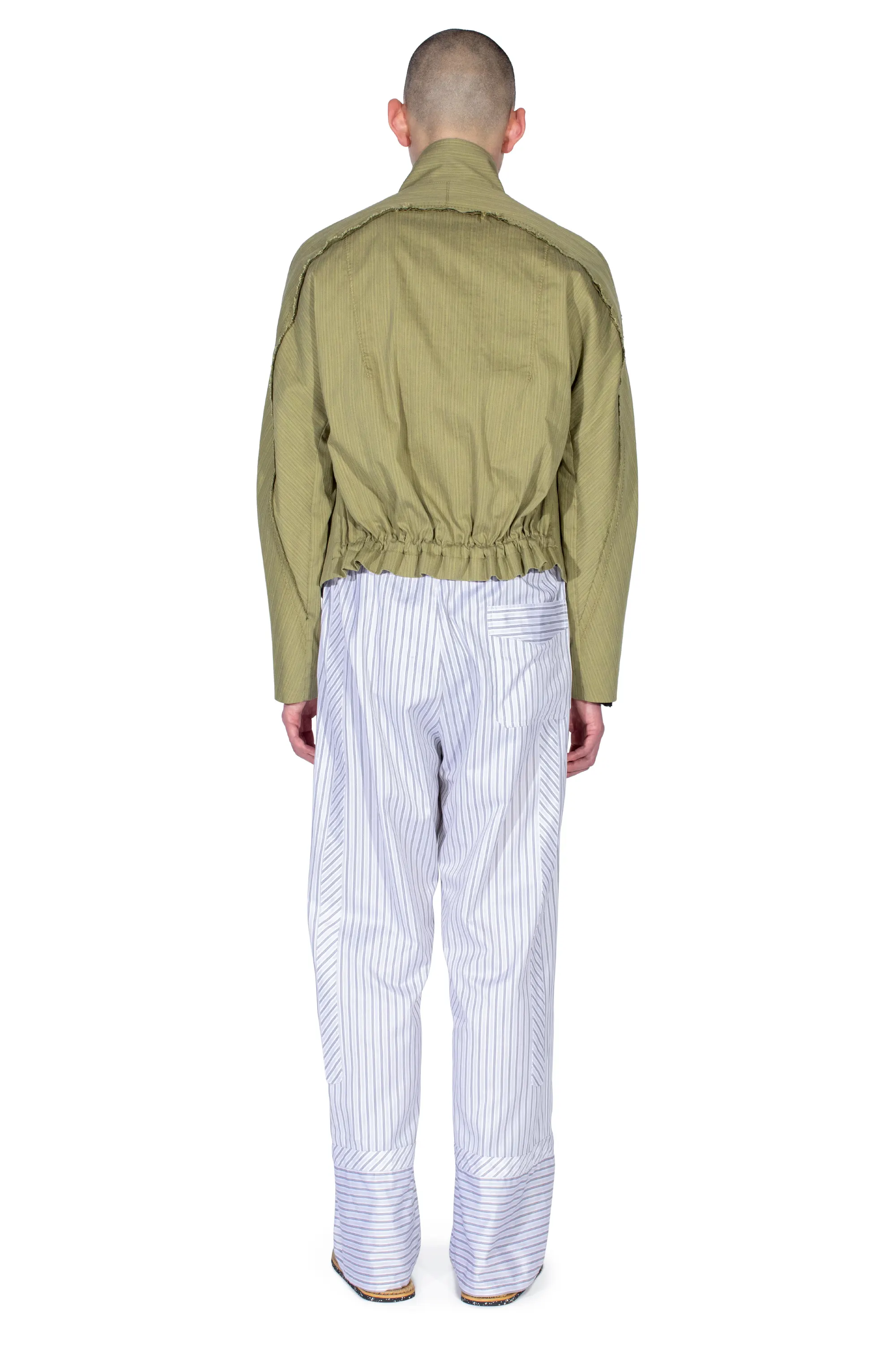 KIKO KOSTADINOV EGRETA JACKET - LIME STRIPE