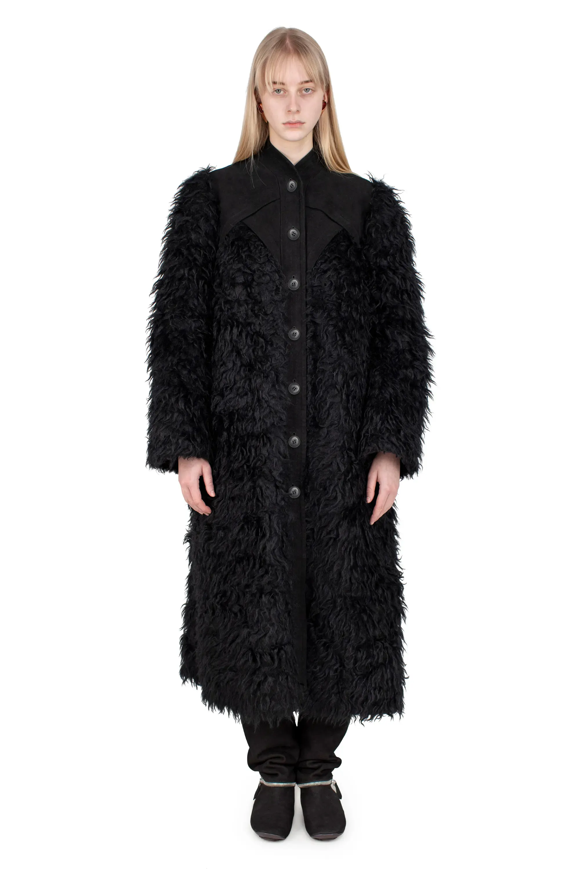KIKO KOSTADINOV EMANUEL COAT - STYGIAN BLACK