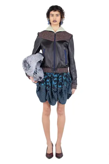 KIKO KOSTADINOV EVELYN SKIRT - SAPPHIRE BLUE & BLACK