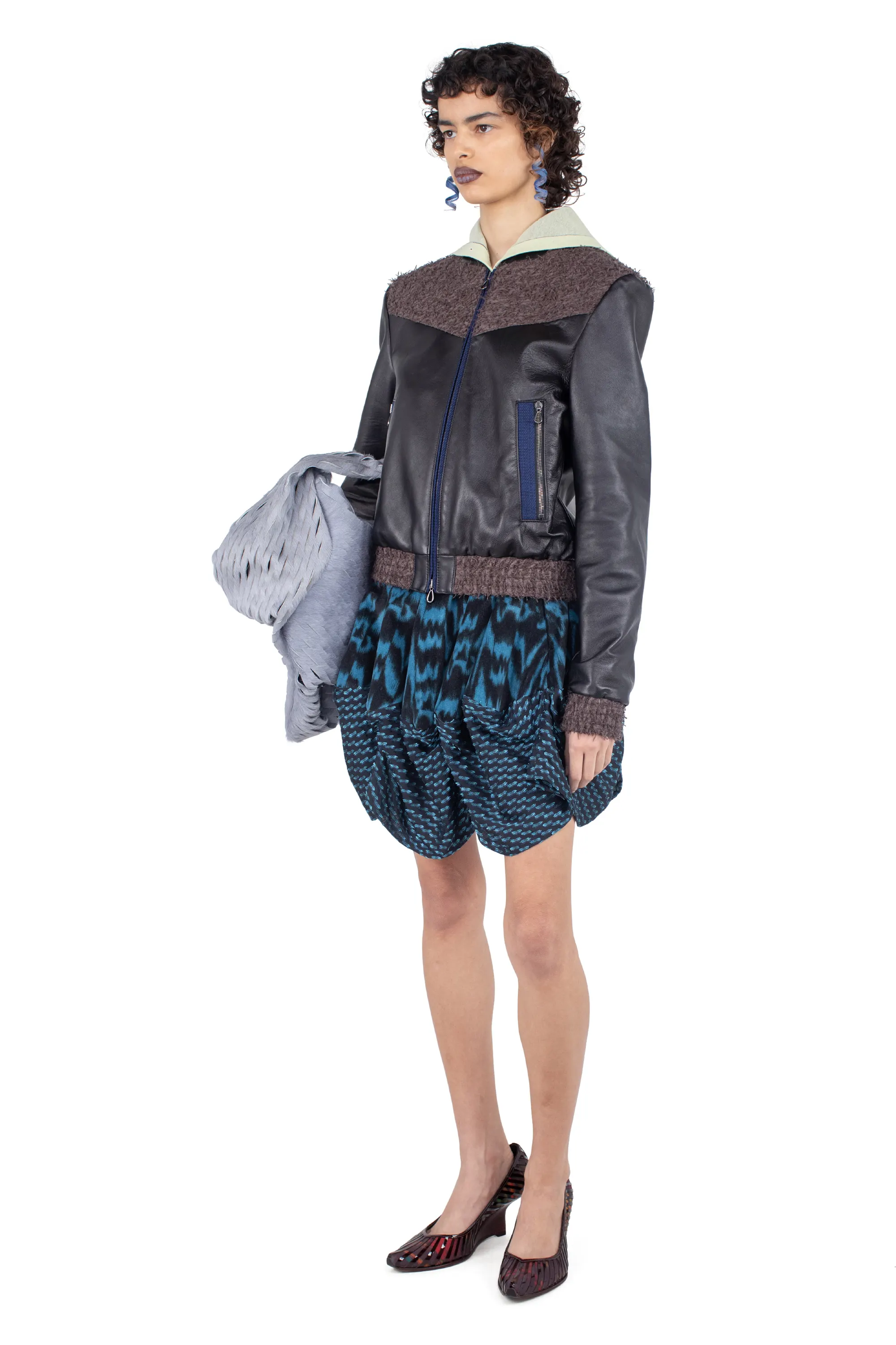 KIKO KOSTADINOV EVELYN SKIRT - SAPPHIRE BLUE & BLACK