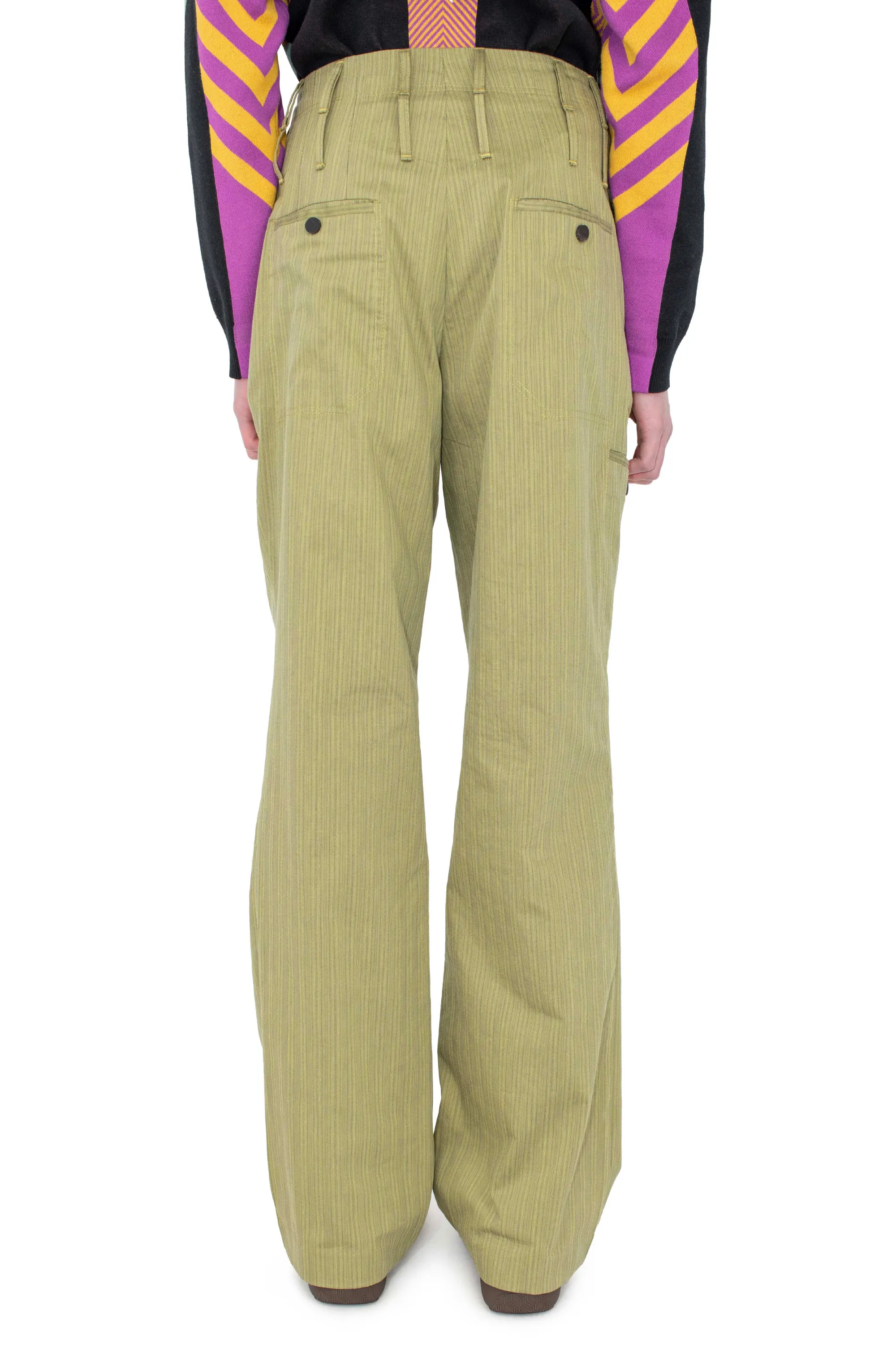 KIKO KOSTADINOV FERENC TROUSER - LIME STRIPE
