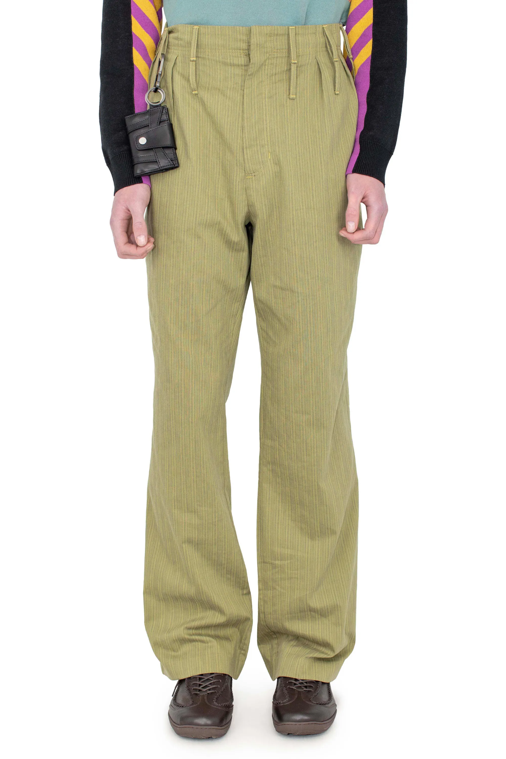KIKO KOSTADINOV FERENC TROUSER - LIME STRIPE