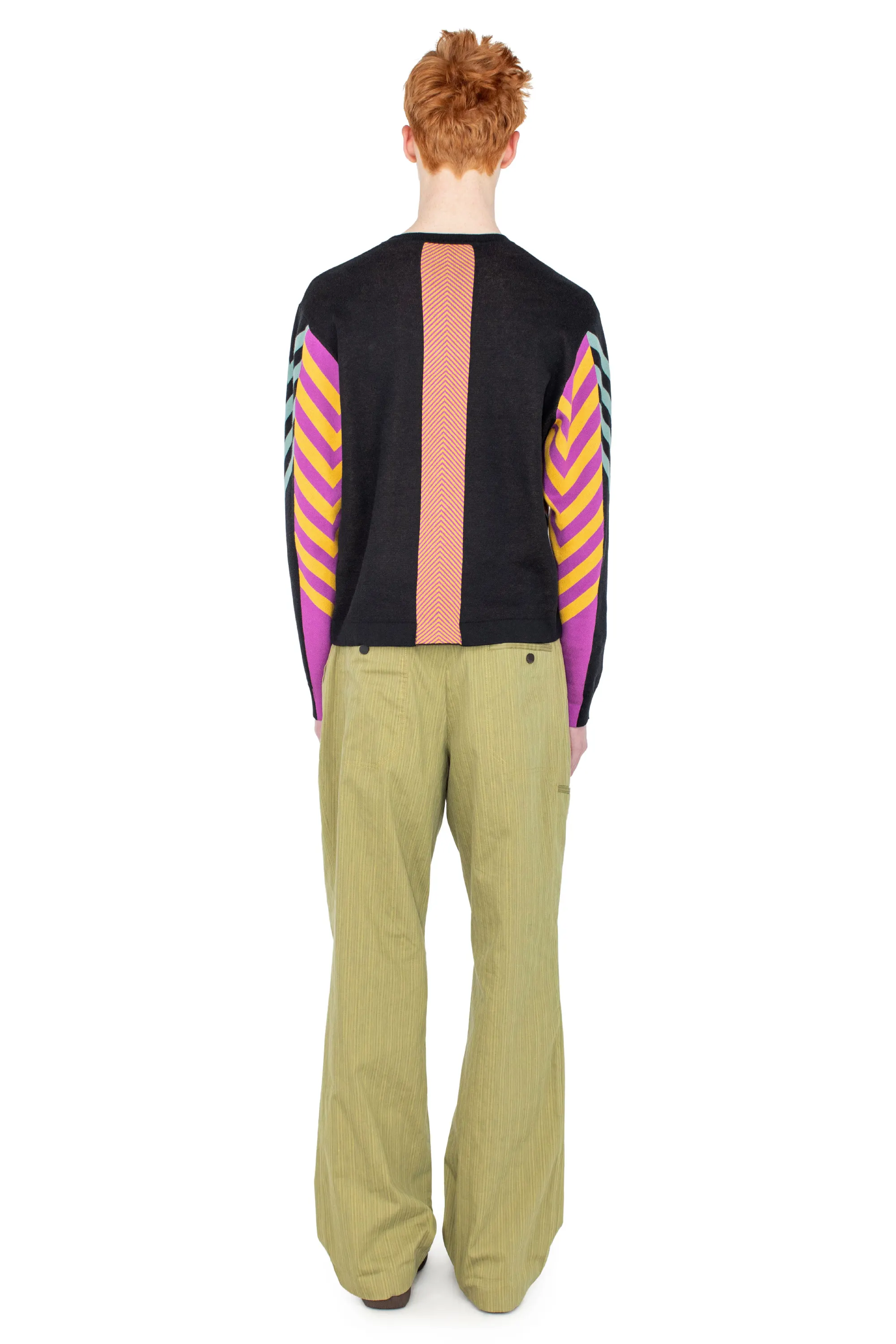 KIKO KOSTADINOV FERENC TROUSER - LIME STRIPE